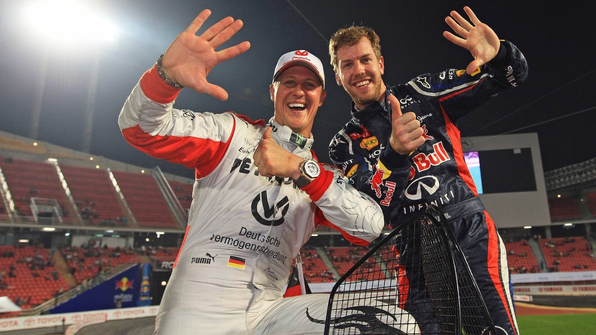 Sebastian Vettel and Michael Schumacher, Race of Champions (ROC) Wallpaper, 1920x1080 Full HD Desktop