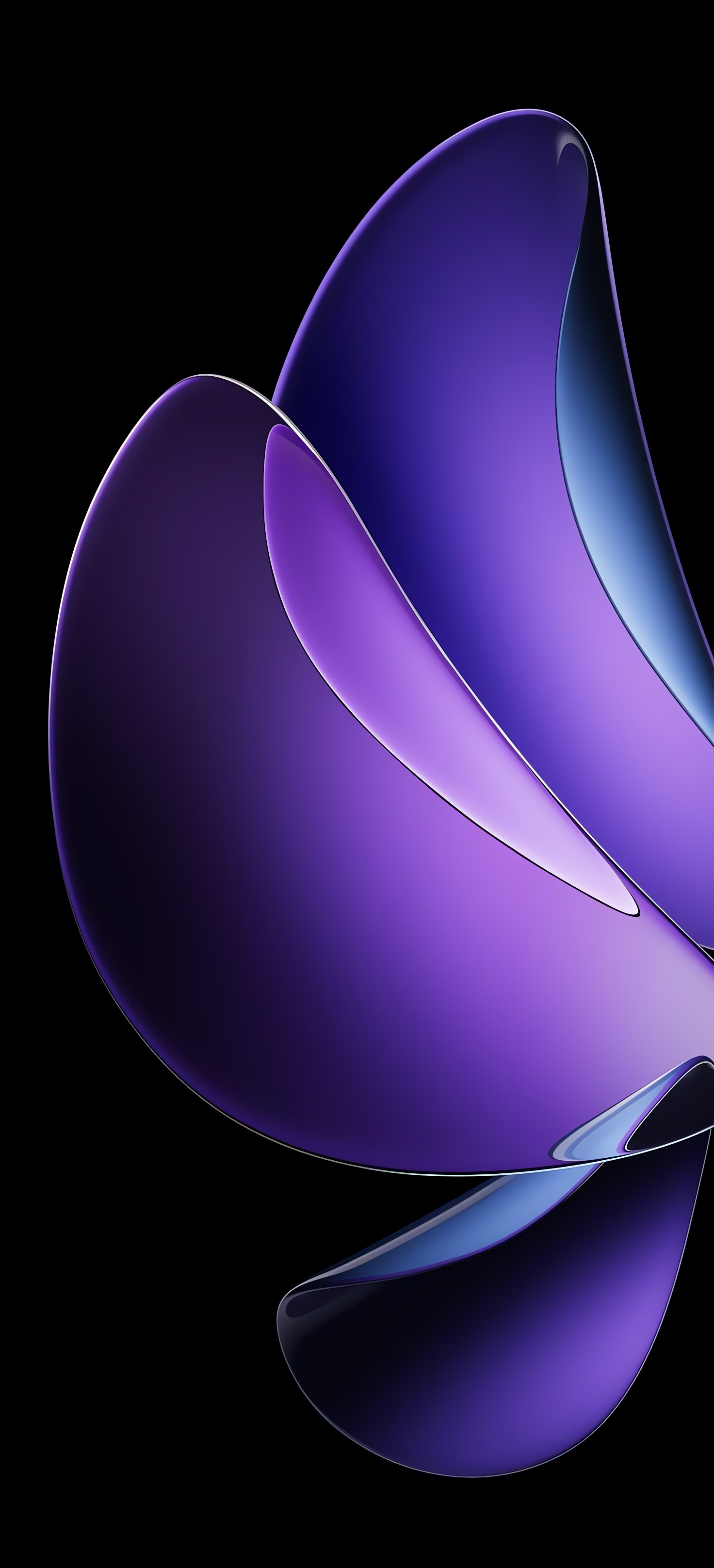 Flower Petals, Purple, Minimalistic, Abstract Wallpaper, HD, AI