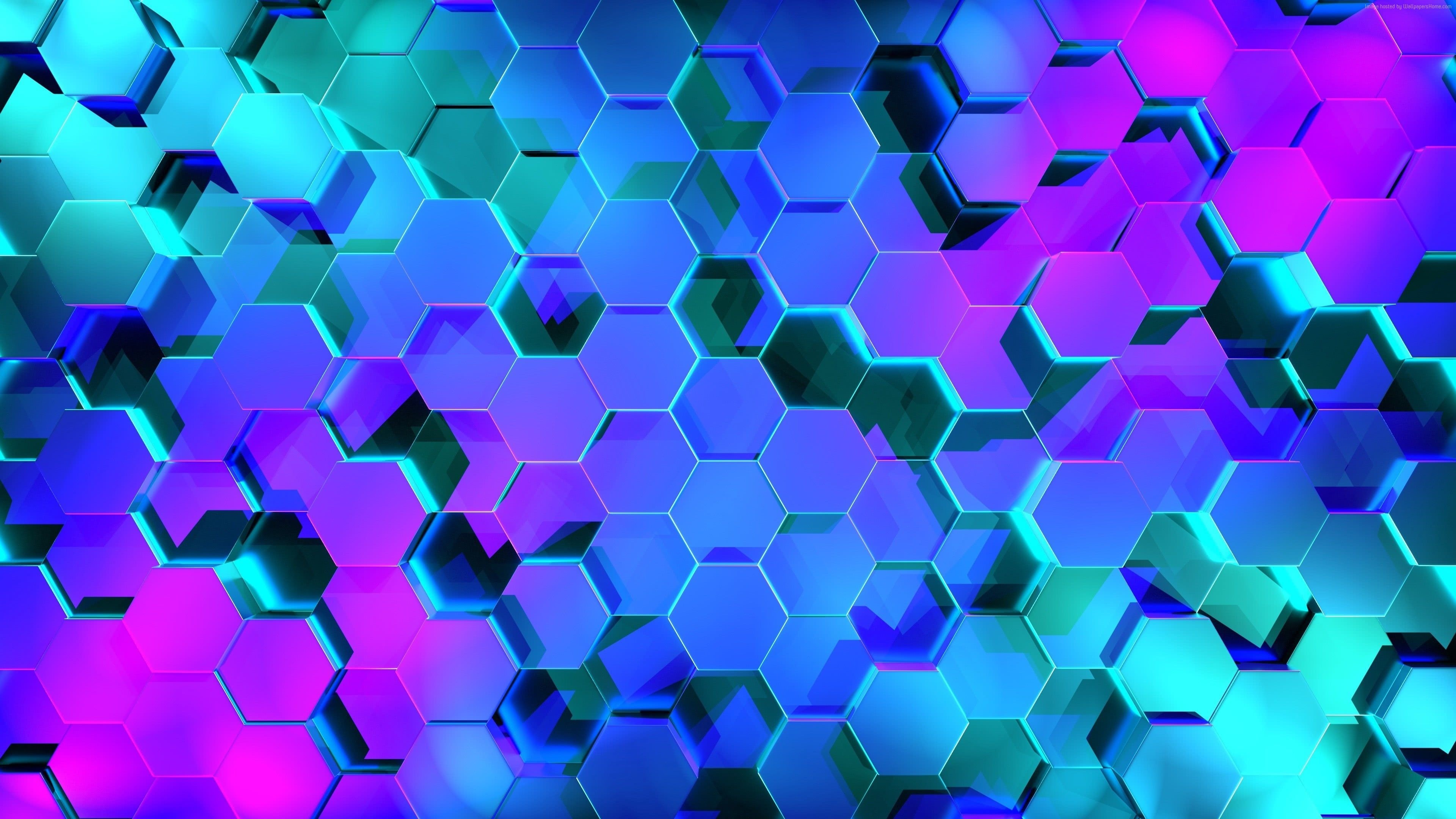 Honeycomb, Cool hexagon designs, Unique patterns, Abstract backgrounds, 3840x2160 4K Desktop