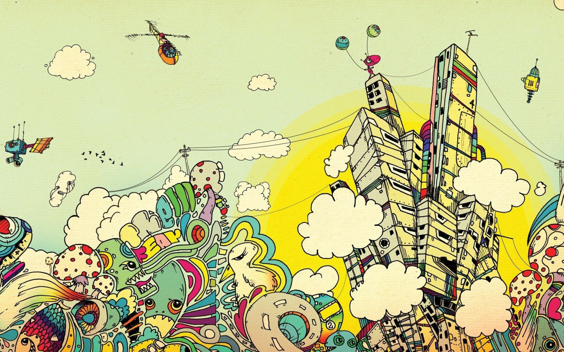 Japanese Pop Art, Anime influence, Colorful, Graphic, 1920x1200 HD Desktop