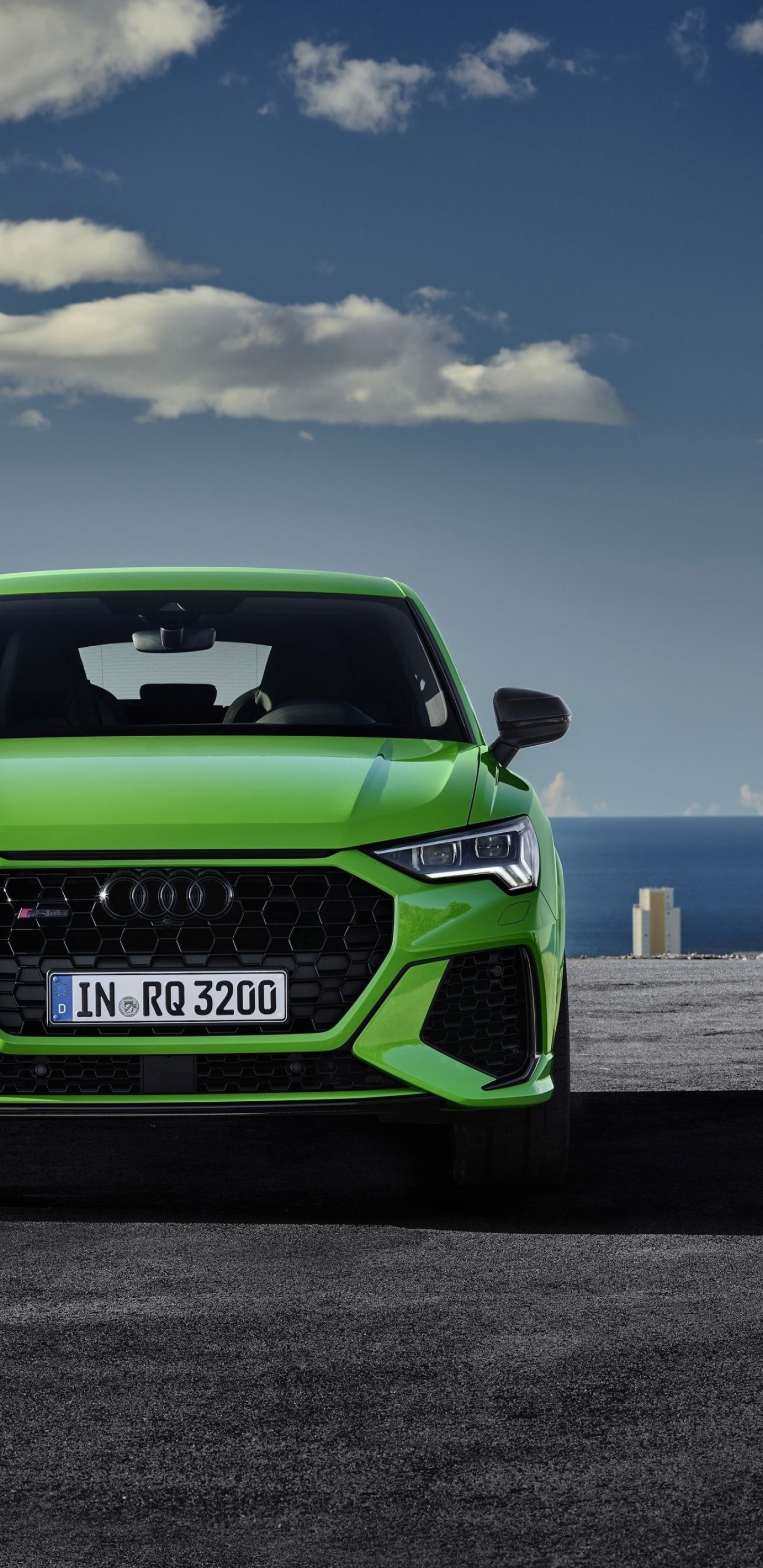 Audi Q3, Front view, Green Audi Q3, Samsung Galaxy, 1440x2960 HD Phone