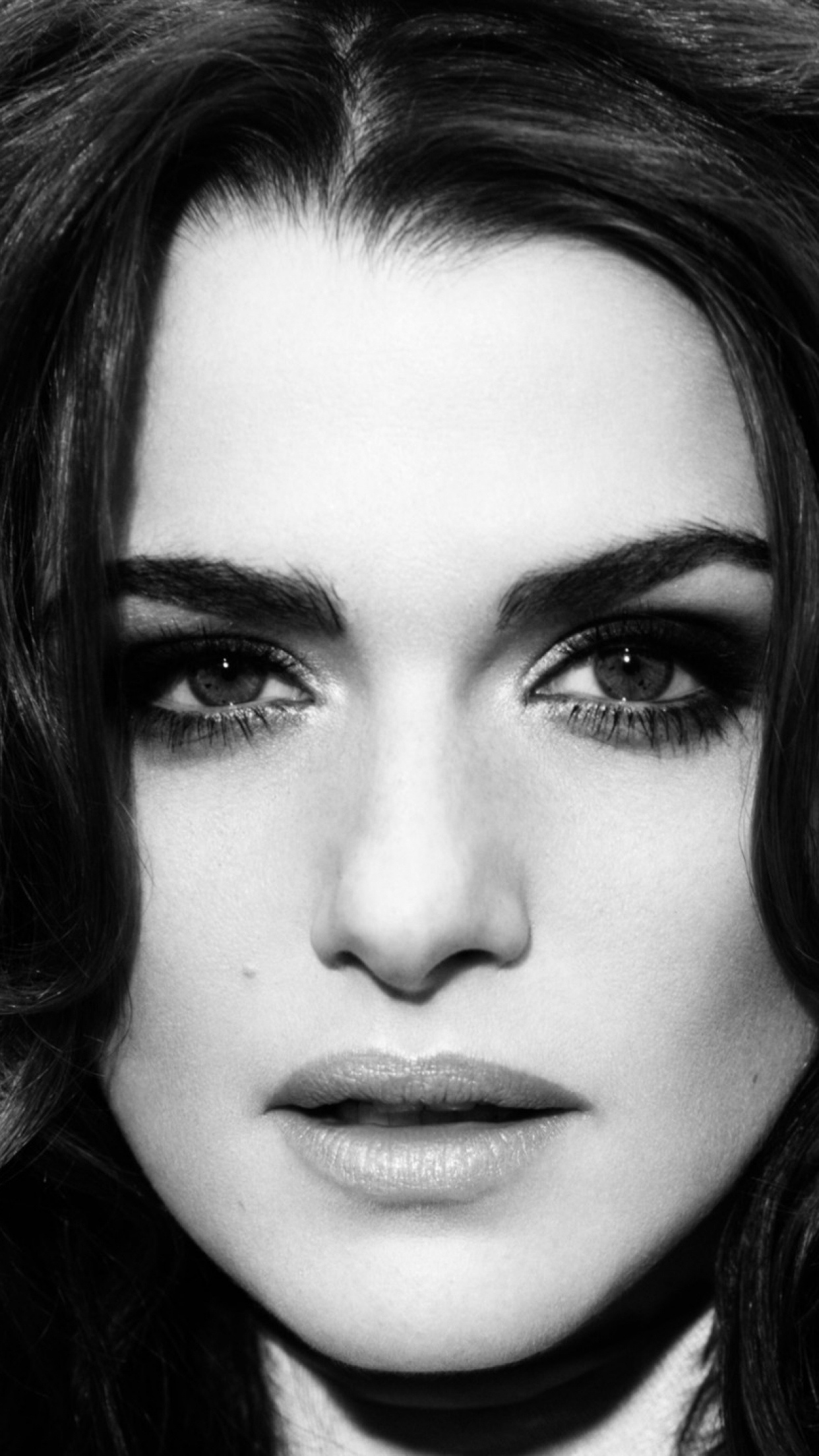 Rachel Weisz, Black and white, Fantasy girls, Enigmatic, 1250x2210 HD Phone