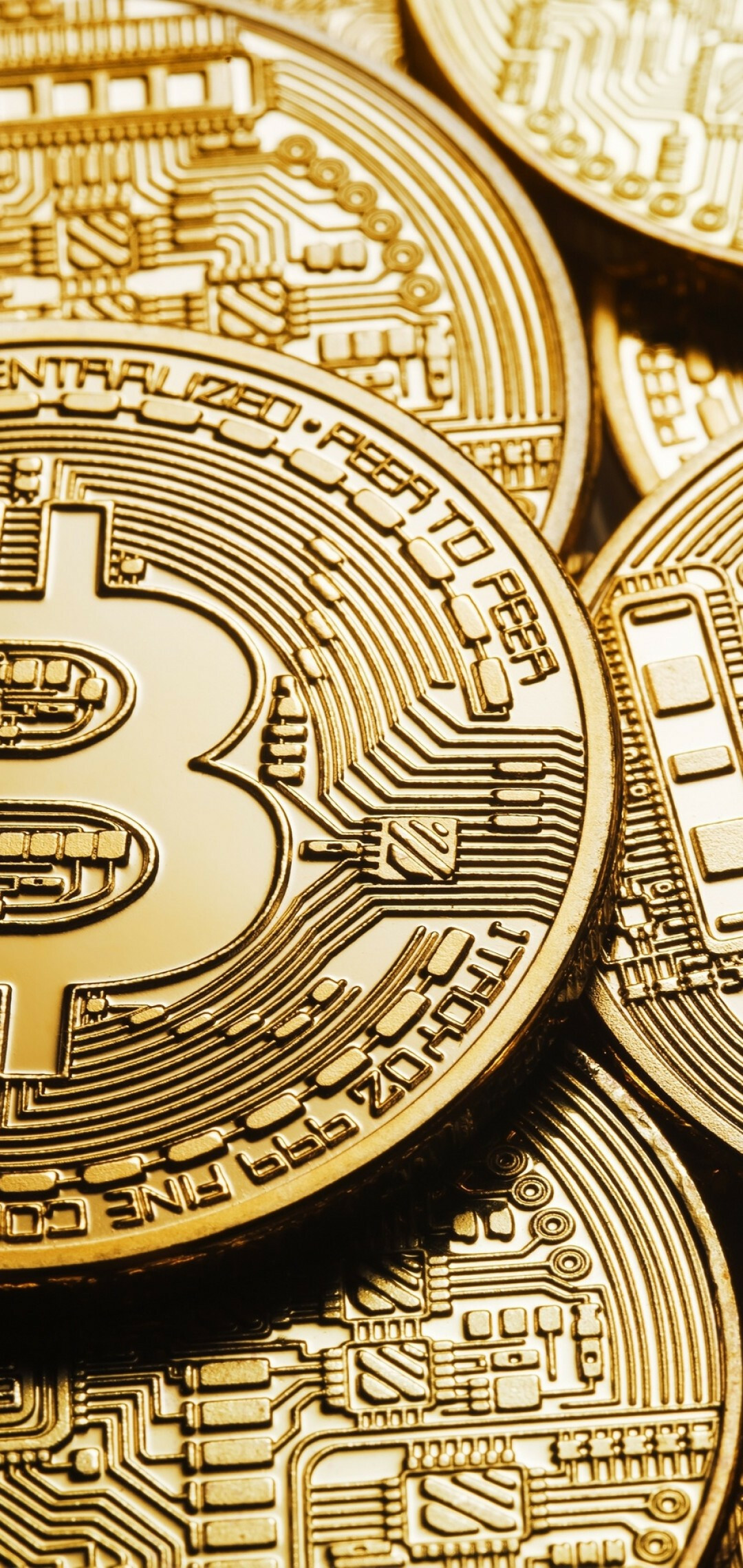 Bitcoin BTC, Digital currency logo, Samsung Galaxy S10e, Xiaomi Mi A2 Lite, 1080x2280 HD Phone