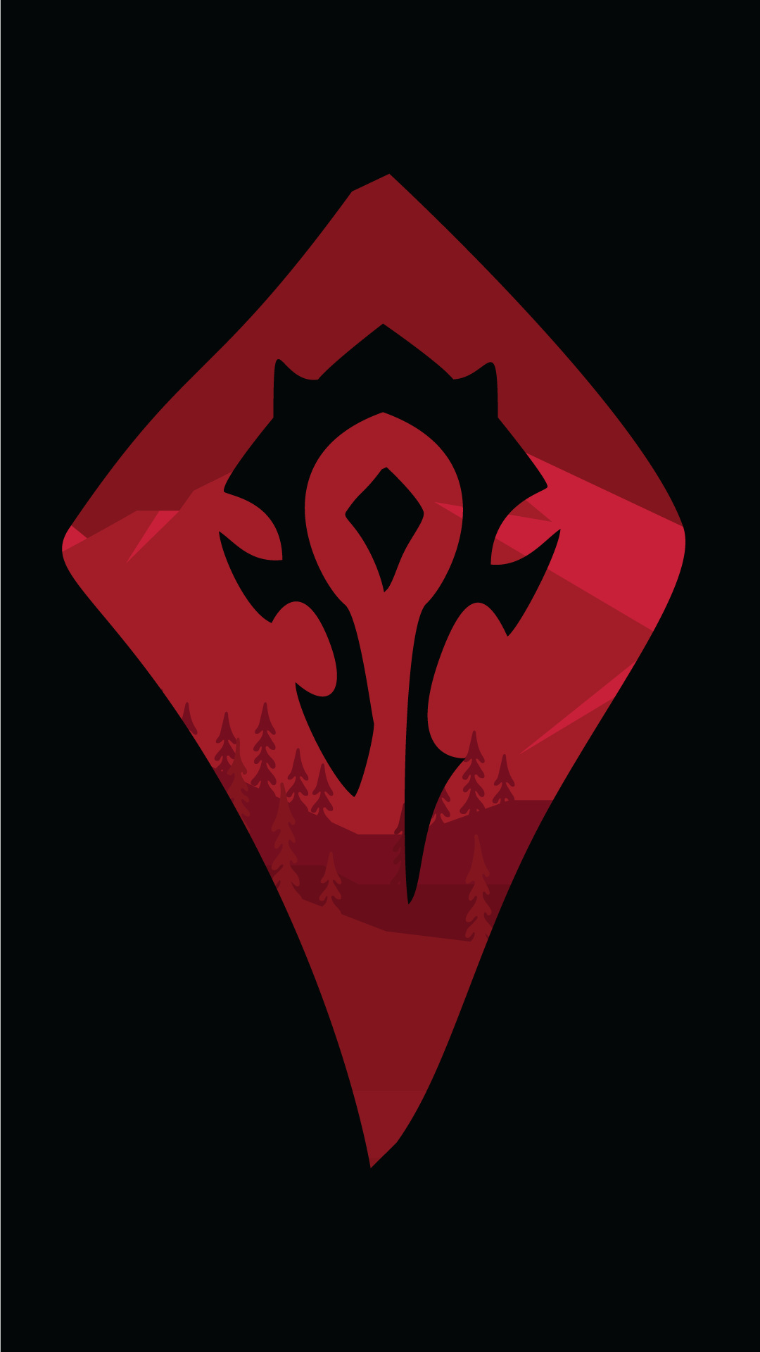 Horde in WOW, World of Warcraft battlegrounds, Adobe Illustrator art, 1080x1920 Full HD Phone