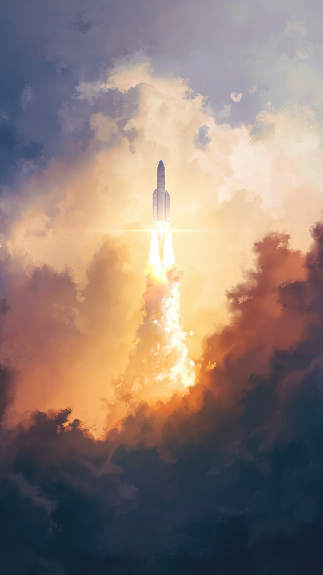 Futuristic clouds, 4K image, High definition wallpaper, 1080x1920 Full HD Phone