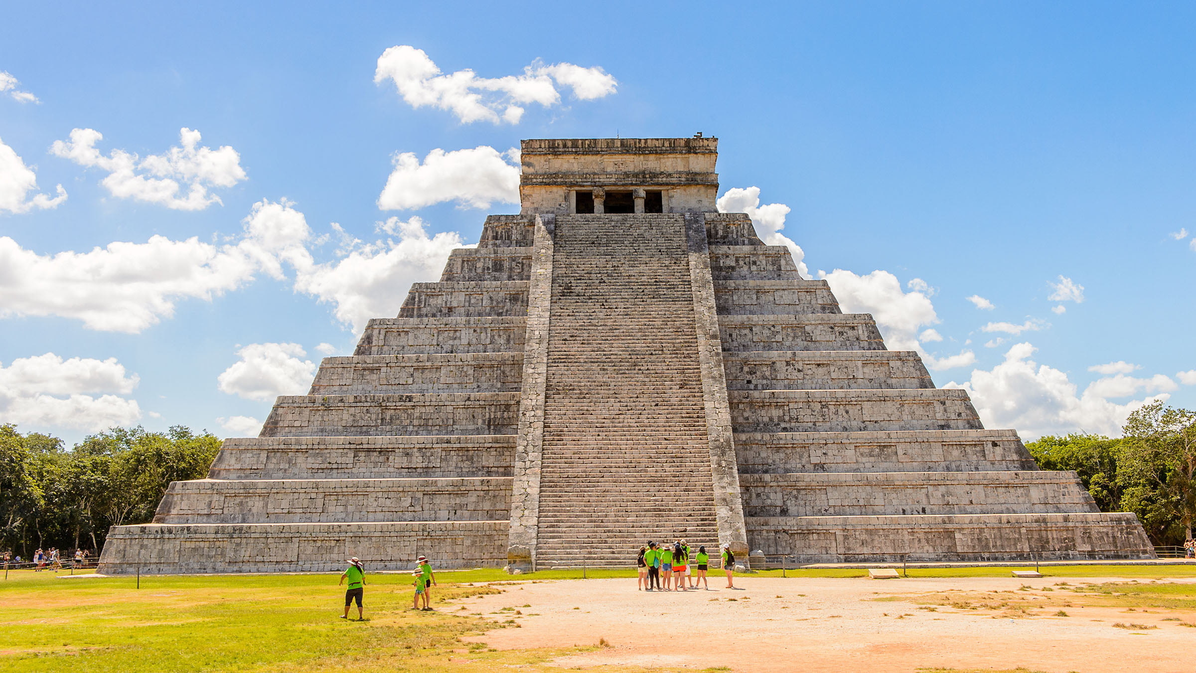 Kukulcan temple, Tempel von Kukulcn, Chichen Itza, Mexican heritage, 2400x1350 HD Desktop
