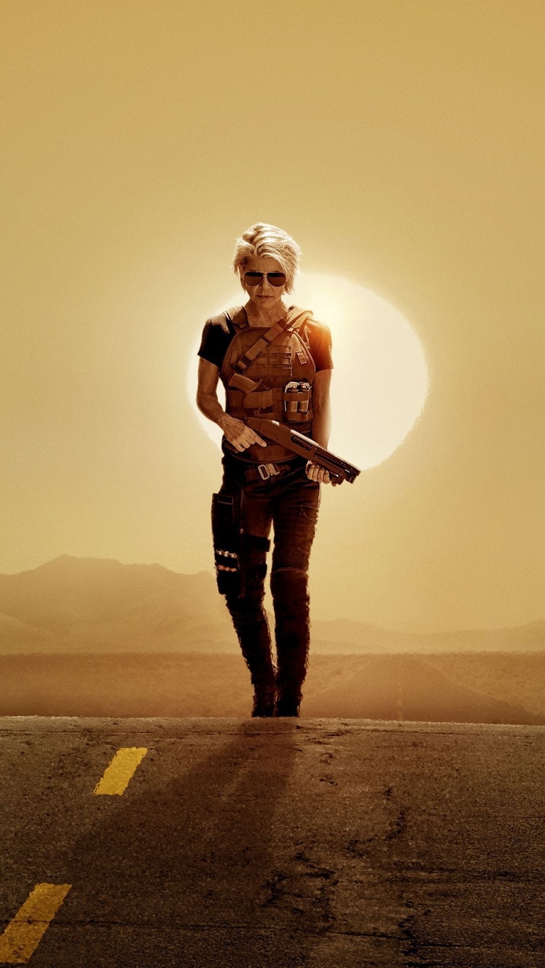 Linda Hamilton, The Terminator Wallpaper, 1080x1920 Full HD Phone