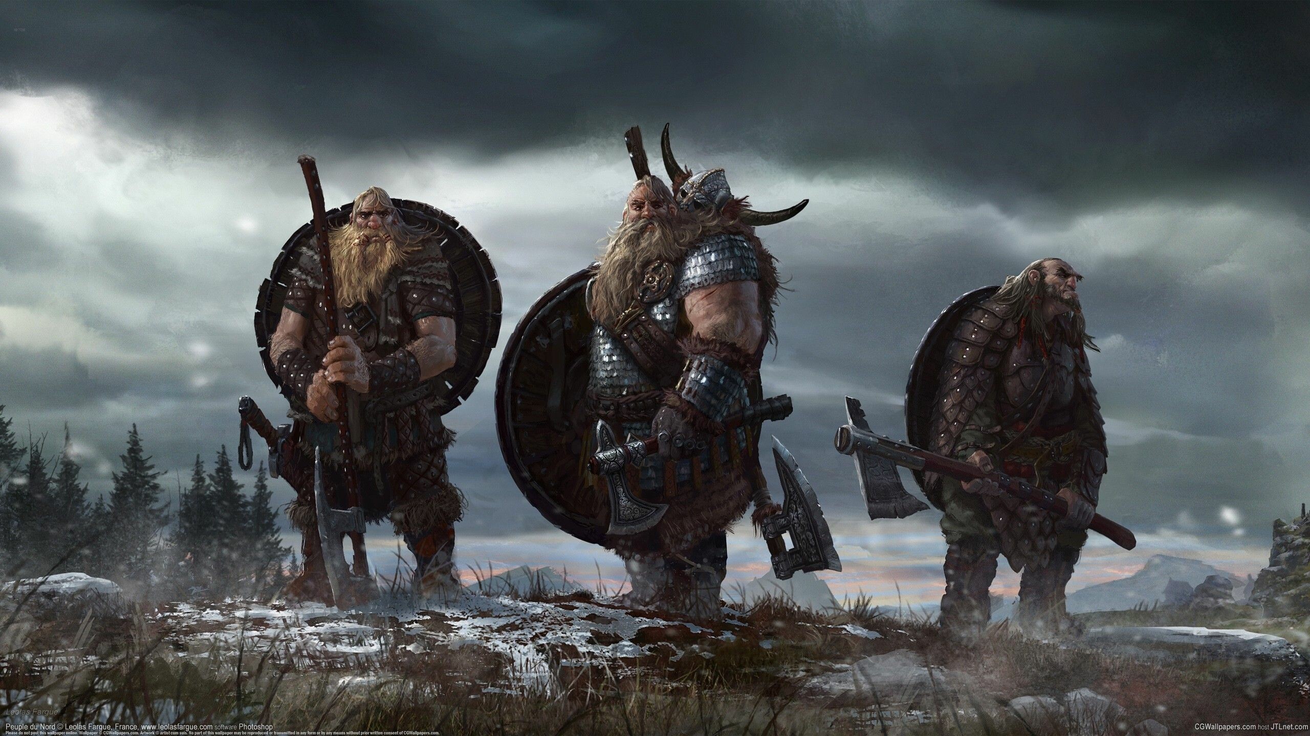 Fantasy dwarf, Viking warrior, Bearded hero, Epic battles, 2560x1440 HD Desktop