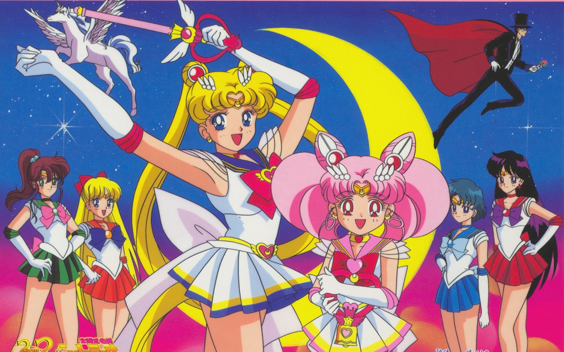 Sailor Moon, Moonlit wallpaper, Celestial beauty, Serene night sky, 1920x1200 HD Desktop