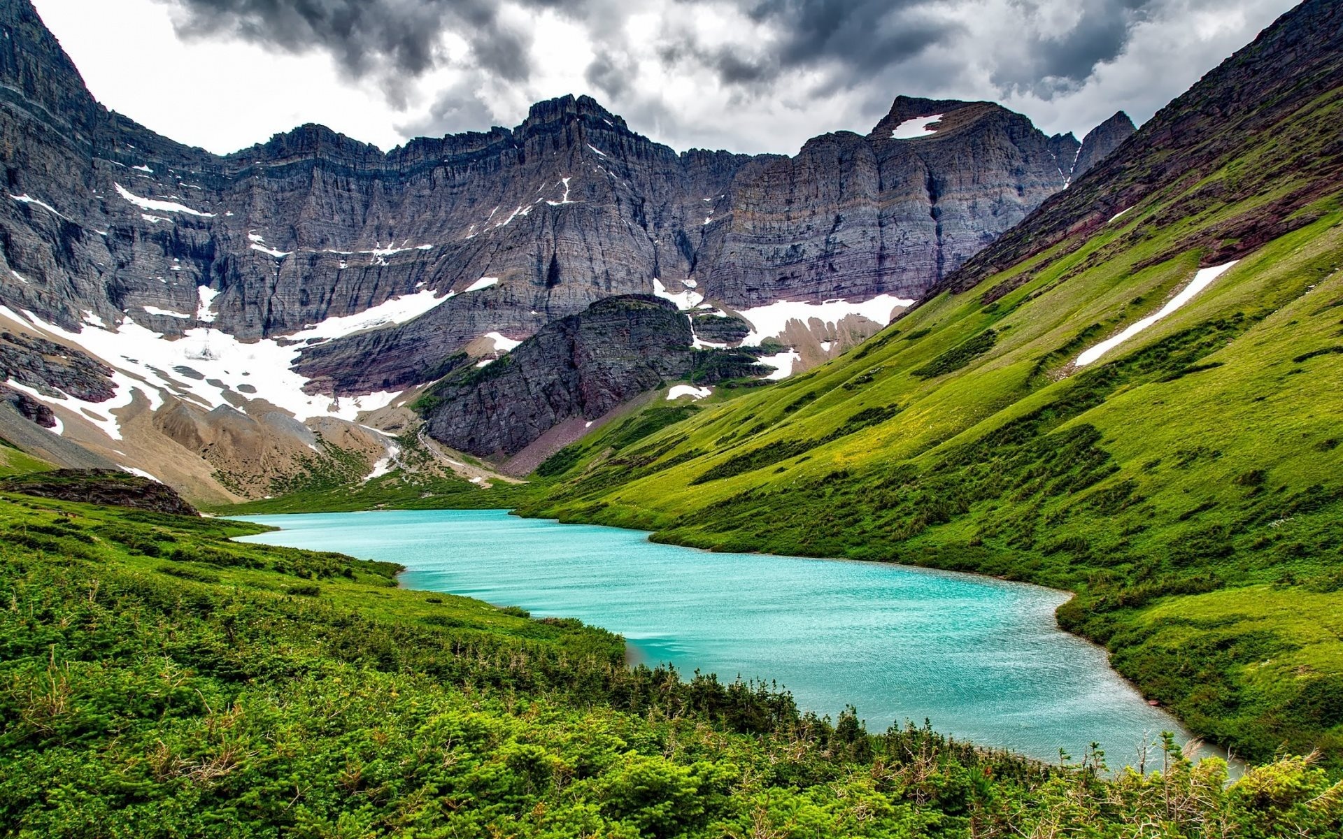 Cracker Lake, Montana Wallpaper, 1920x1200 HD Desktop