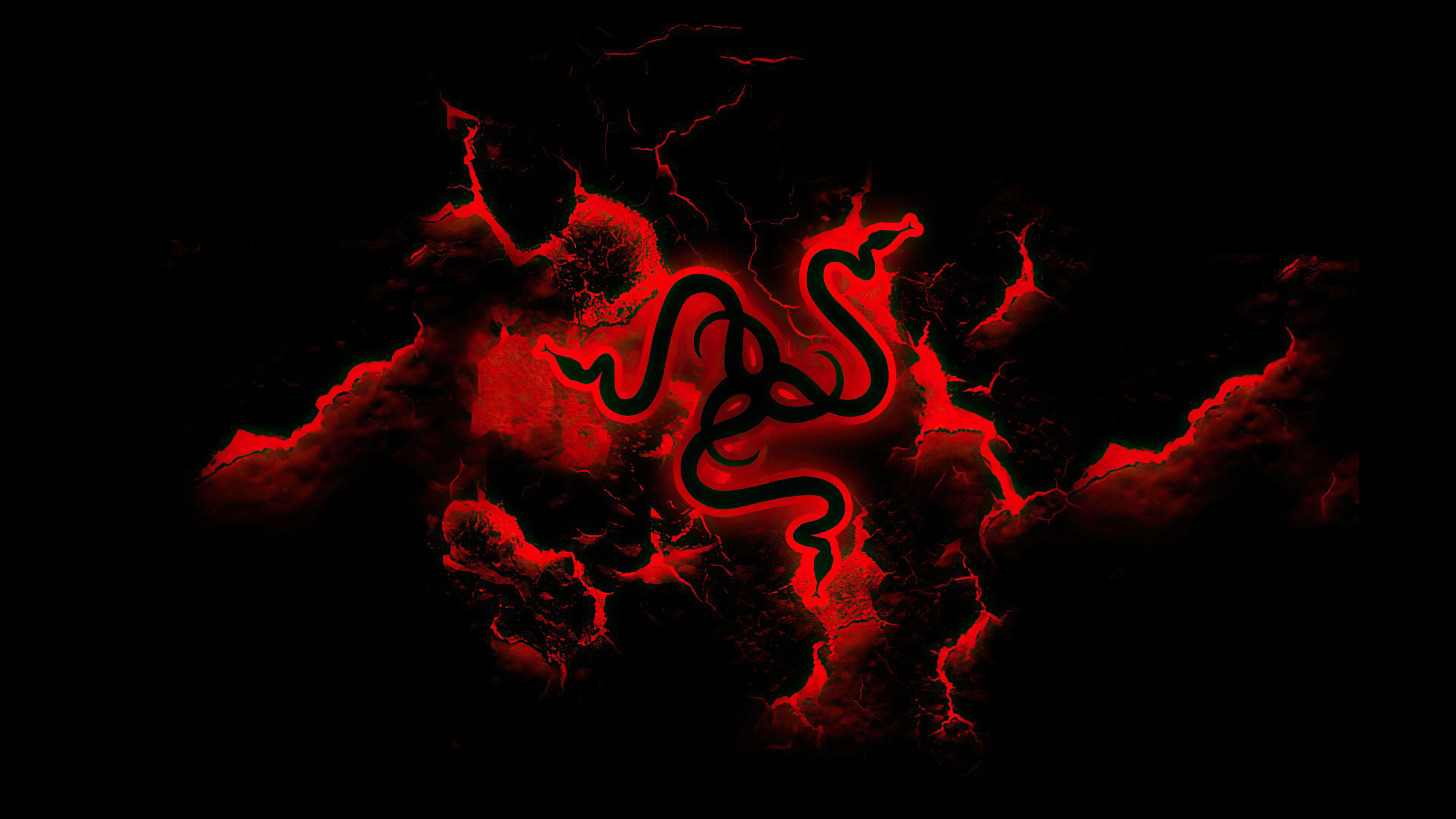 Razer Logo, Red, Gaming, 4K, Technology, 3840x2160 4K Desktop