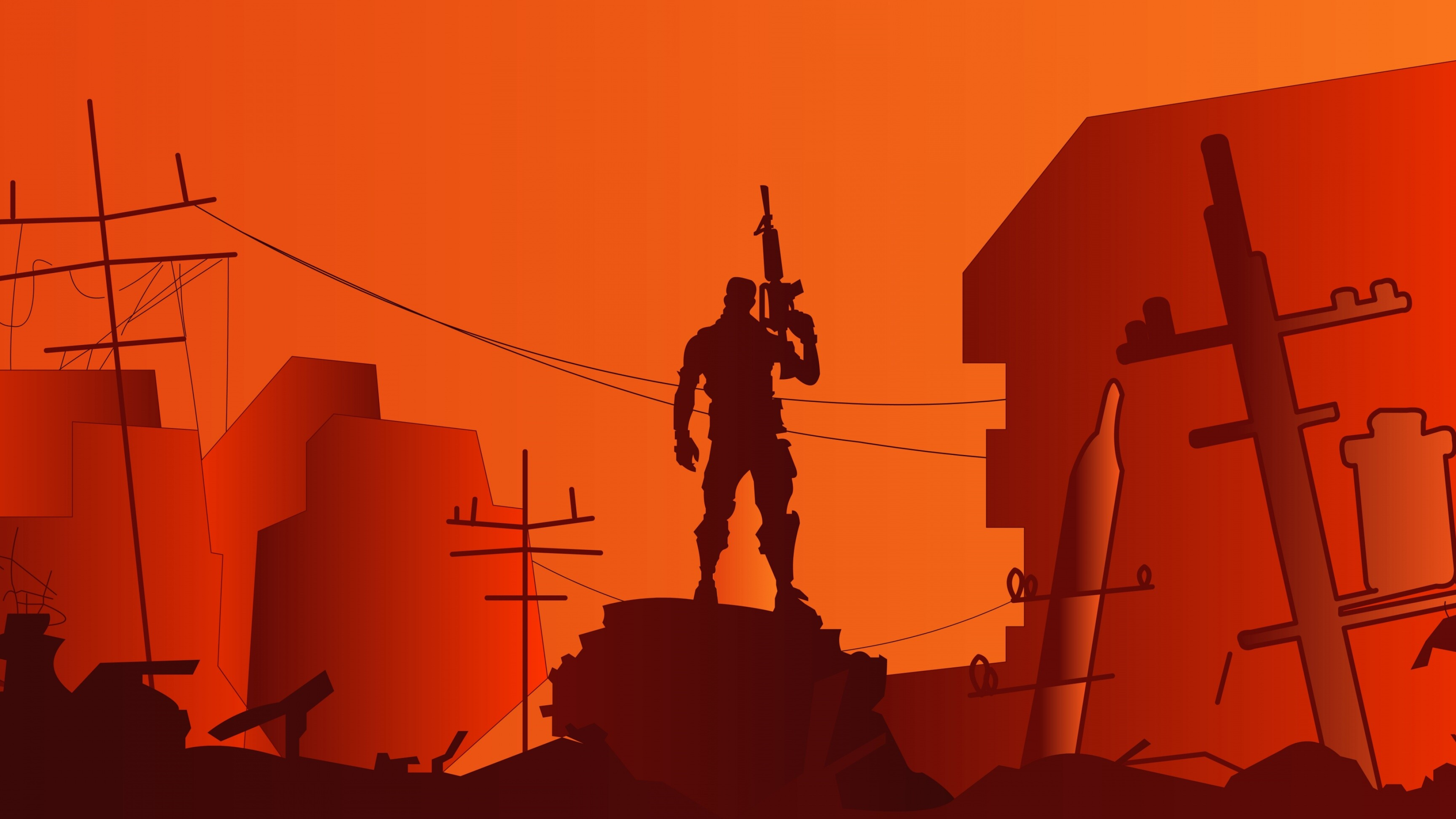 Fortnite Gaming, Widescreen desktop wallpaper, Ultrawide display, Dual monitor setup, 3840x2160 4K Desktop