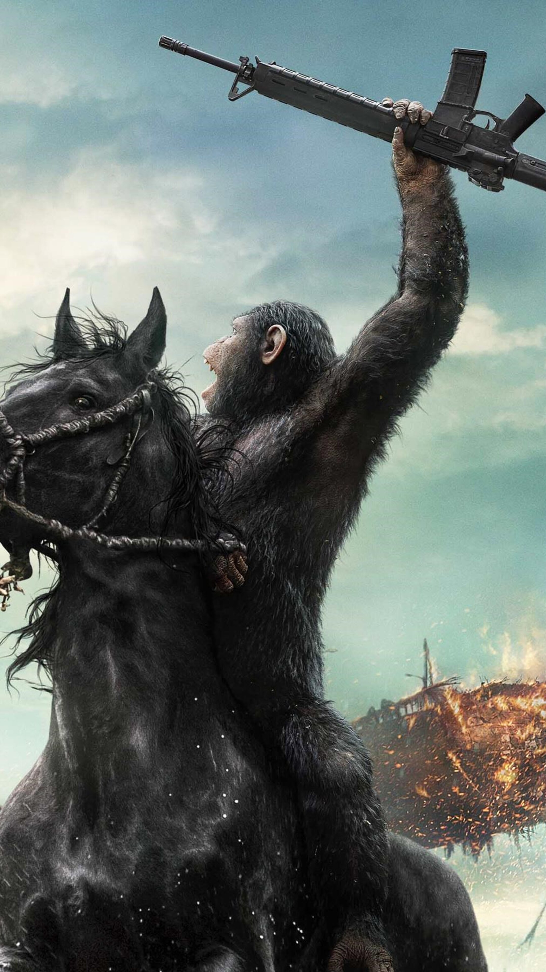XX Century Fox, Planet of the Apes, Caesar's reign, Movie franchise, 2160x3840 4K Phone