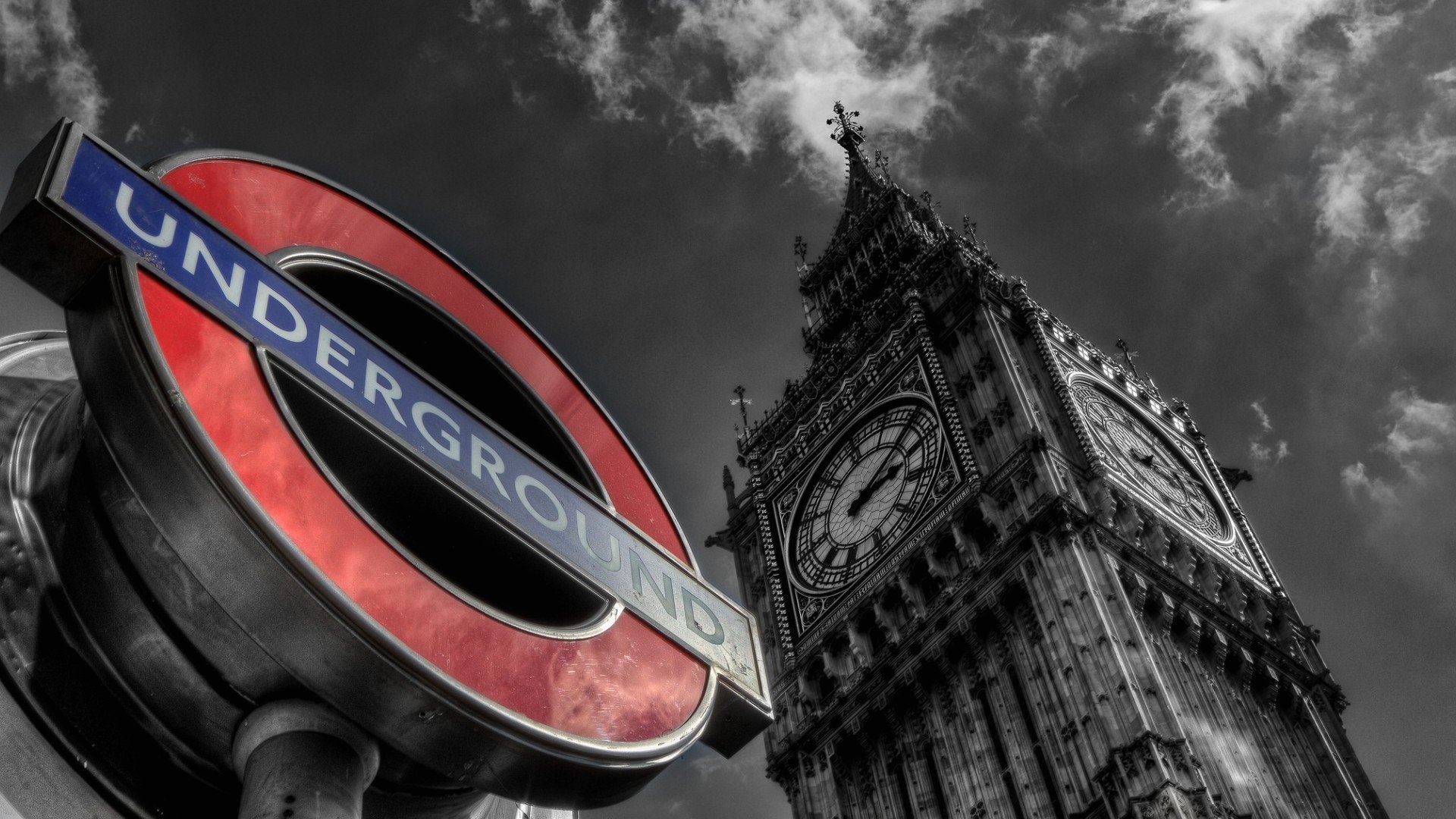 London skyline, Tower Bridge, Millennium Bridge, London Underground, 1920x1080 Full HD Desktop