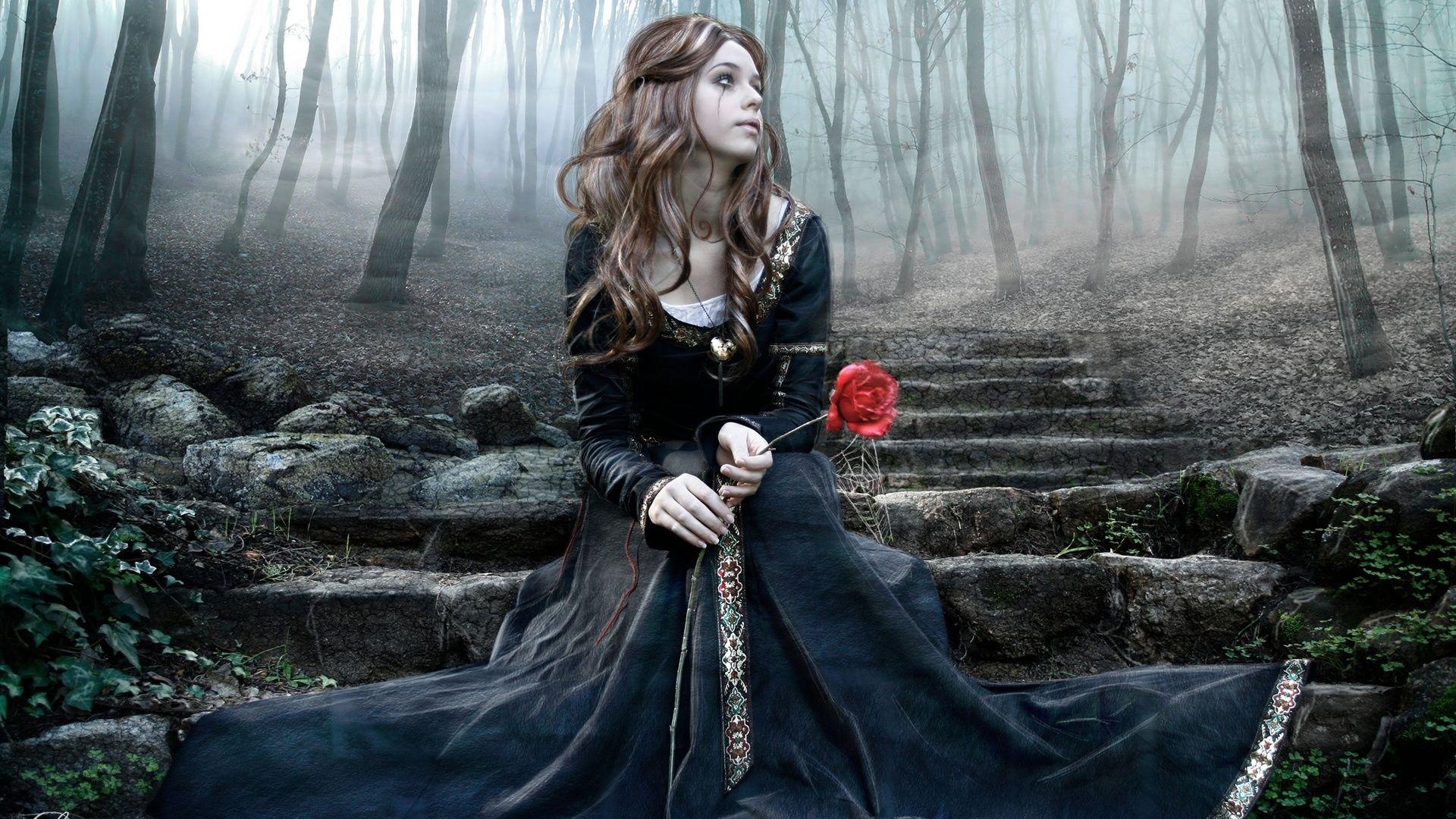 Beautiful gothic, Artistic wallpapers, Dark beauty, Atmospheric visuals, 1920x1080 Full HD Desktop