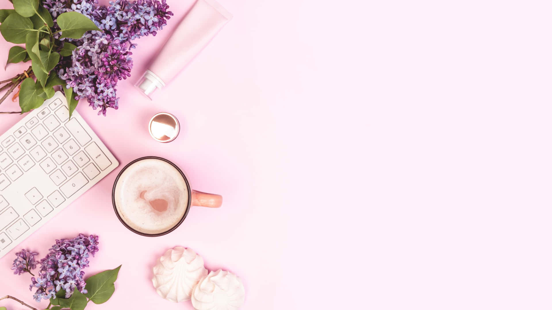Download free Elegant Girly Desktop Setup Wallpaper - MrWallpaper.com 1920x1080