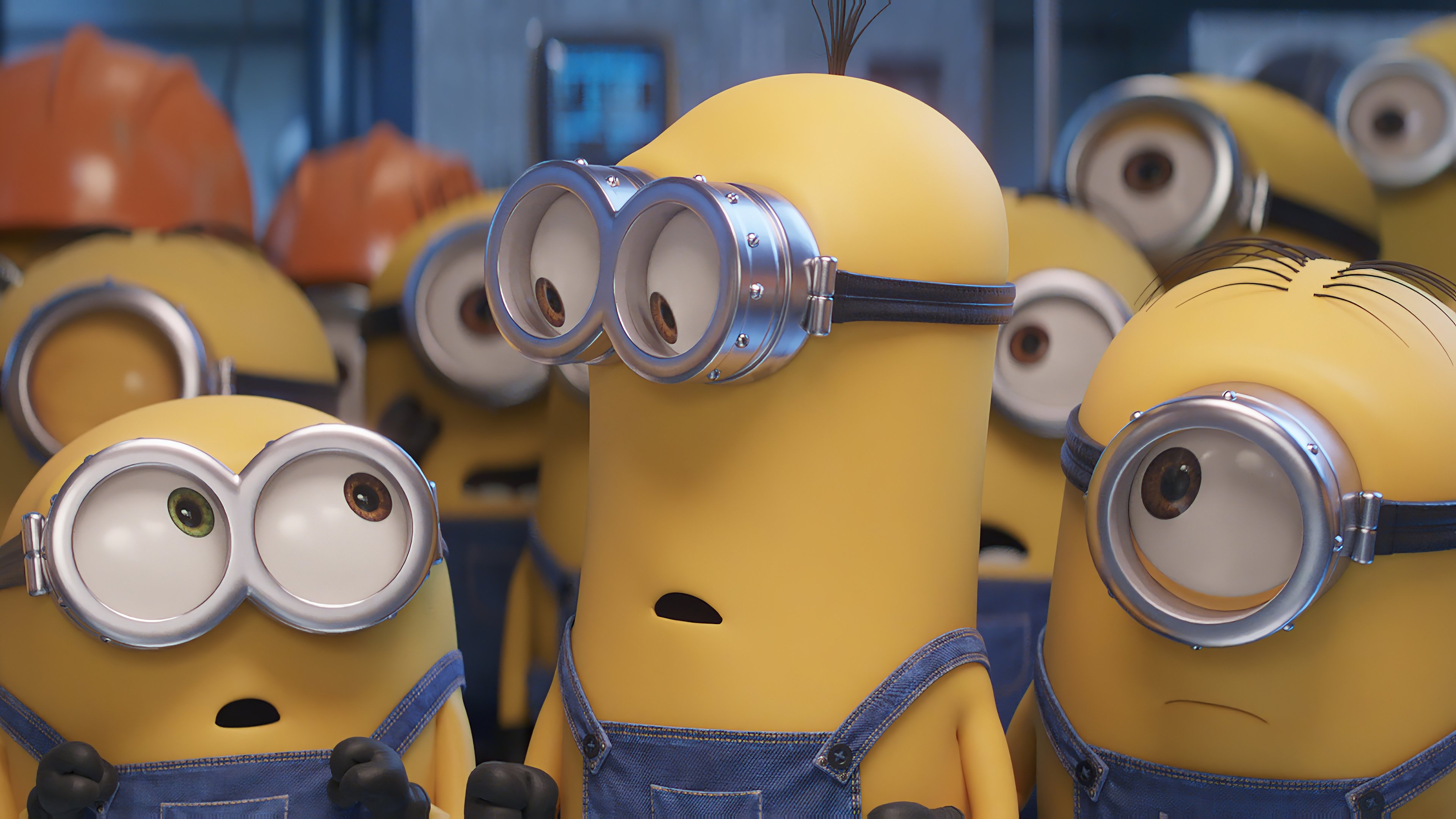 Minion Bob, Minion Kevin, Minion Stuart, 4K Desktop wallpaper