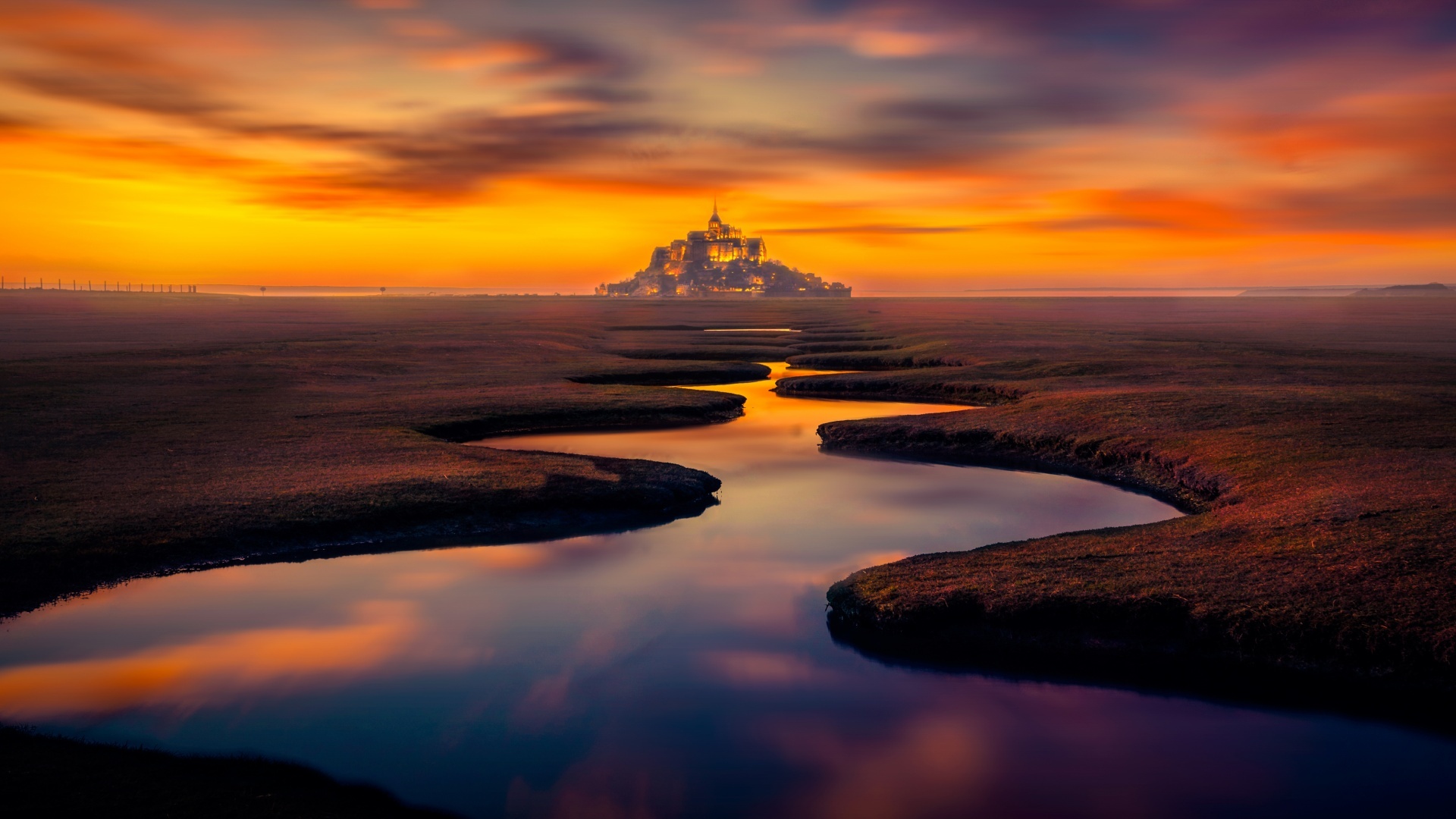 Mont Saint Michel, World heritage site, Cultural significance, Captivating charm, 1920x1080 Full HD Desktop