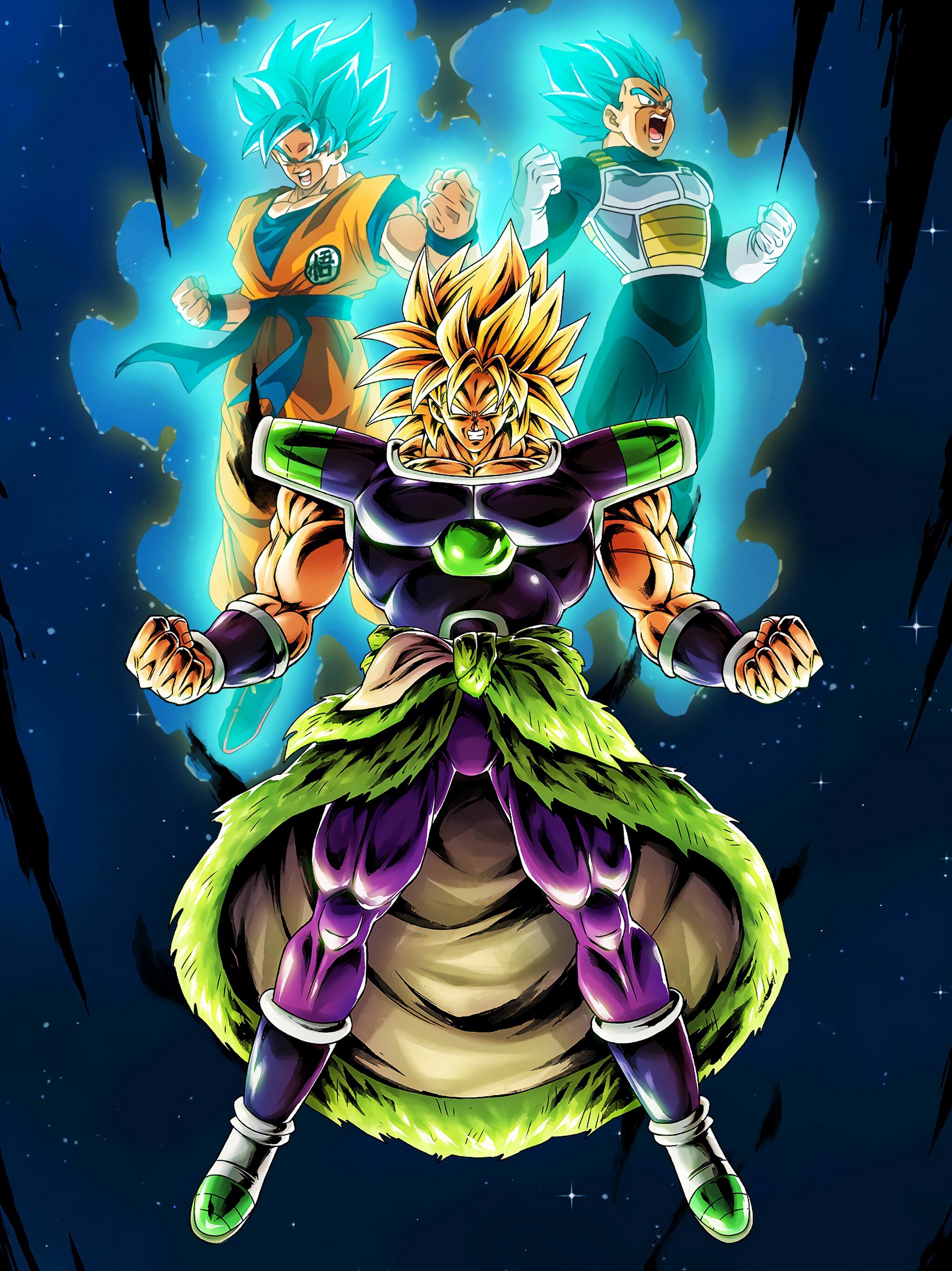 Broly, Dragon Ball Super, Intense power, High-resolution wallpaper, 2050x2740 HD Phone