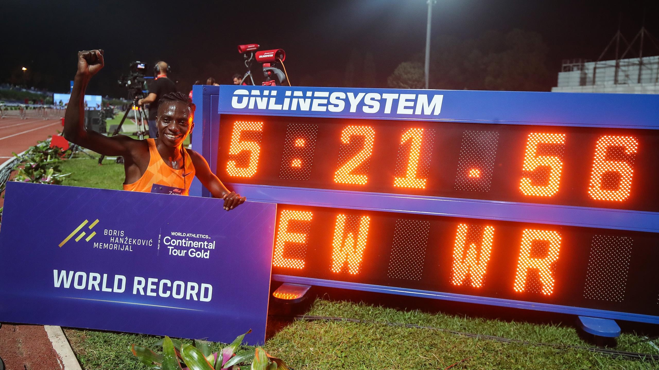 Francine Niyonsaba, World record breaker, Zagreb athletics, Eurosport, 2560x1440 HD Desktop