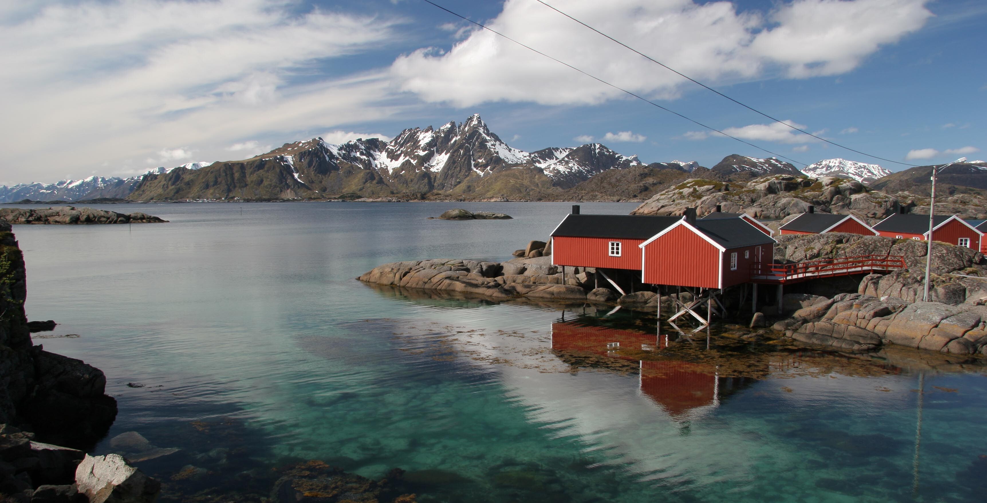 Lofoten Norway, HD wallpaper, Captivating views, Nordic splendor, 3450x1760 HD Desktop