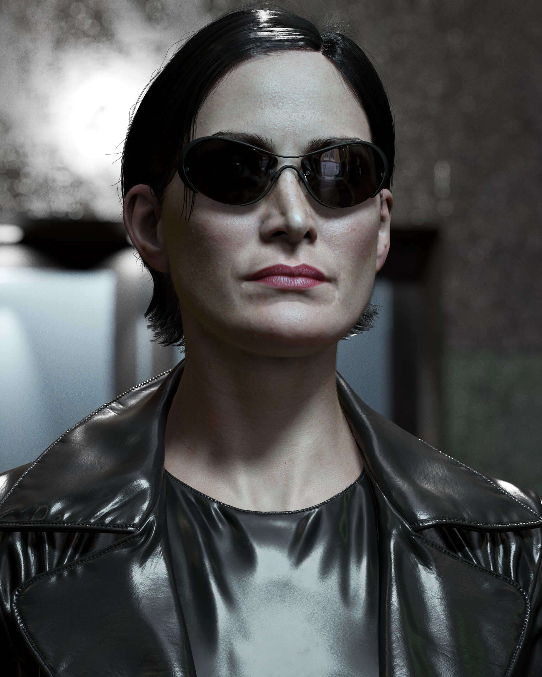 Trinity, Carrie Anne Moss, Artstation, The Matrix, 1730x2160 HD Phone