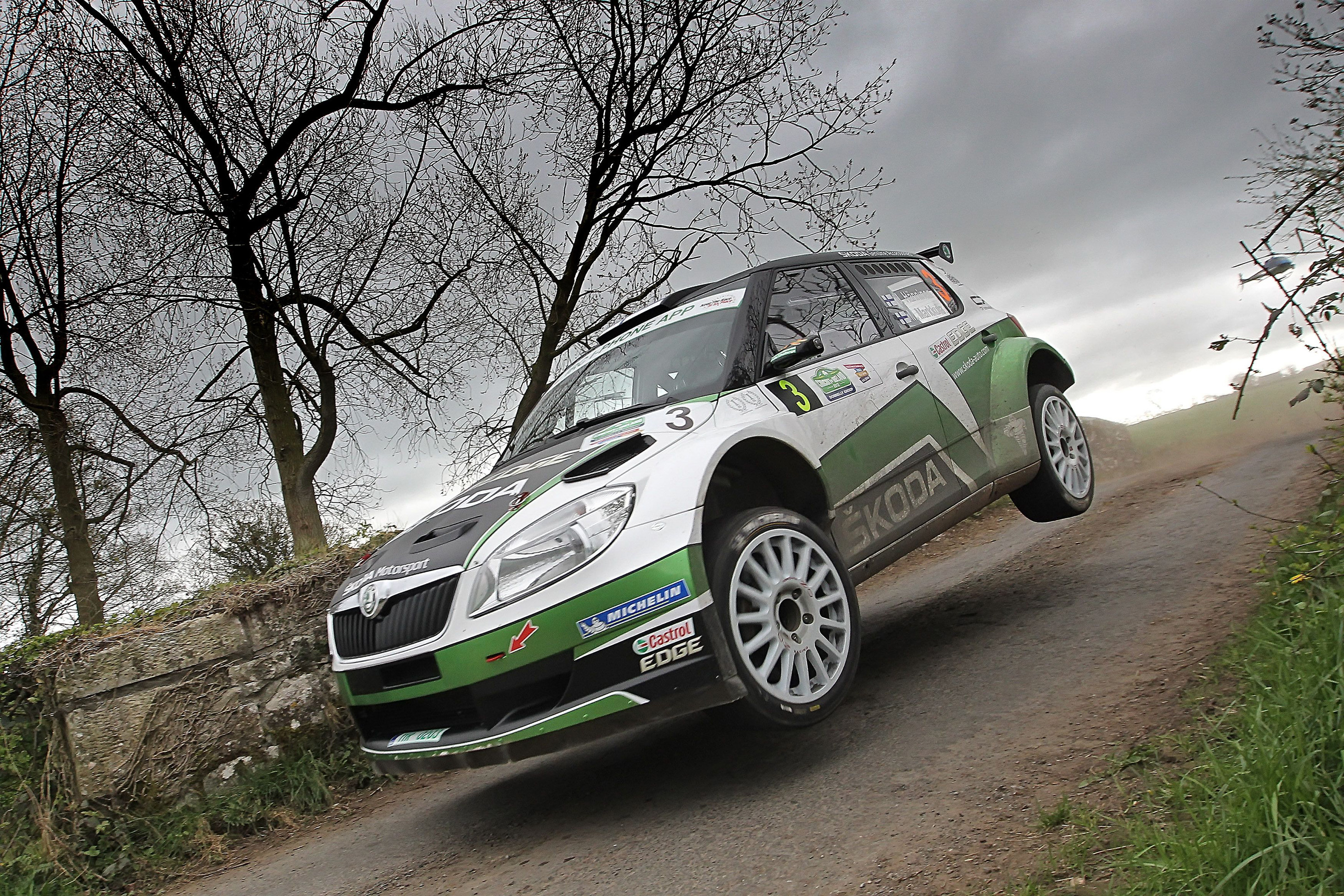 Skoda Fabia, Fabia S2000 rally, Rally of Ireland, Exciting motorsport, 2960x1970 HD Desktop