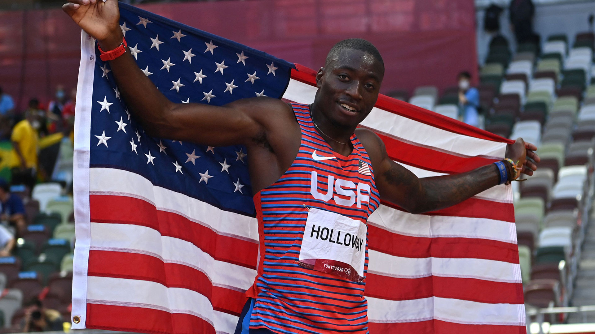 Grant Holloway, Silver medal, 110m hurdles, Upset in the final, 1920x1080 Full HD Desktop