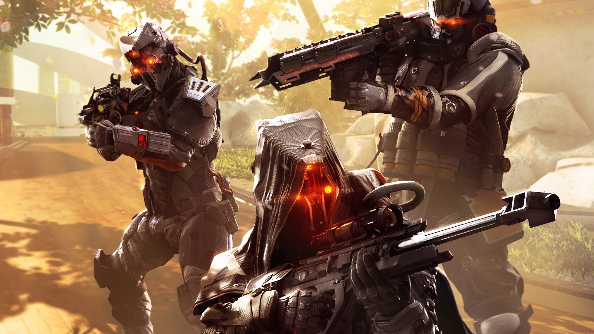 Gritty warzone, Intense gunfights, Futuristic weaponry, Tactical warfare, 1920x1080 Full HD Desktop