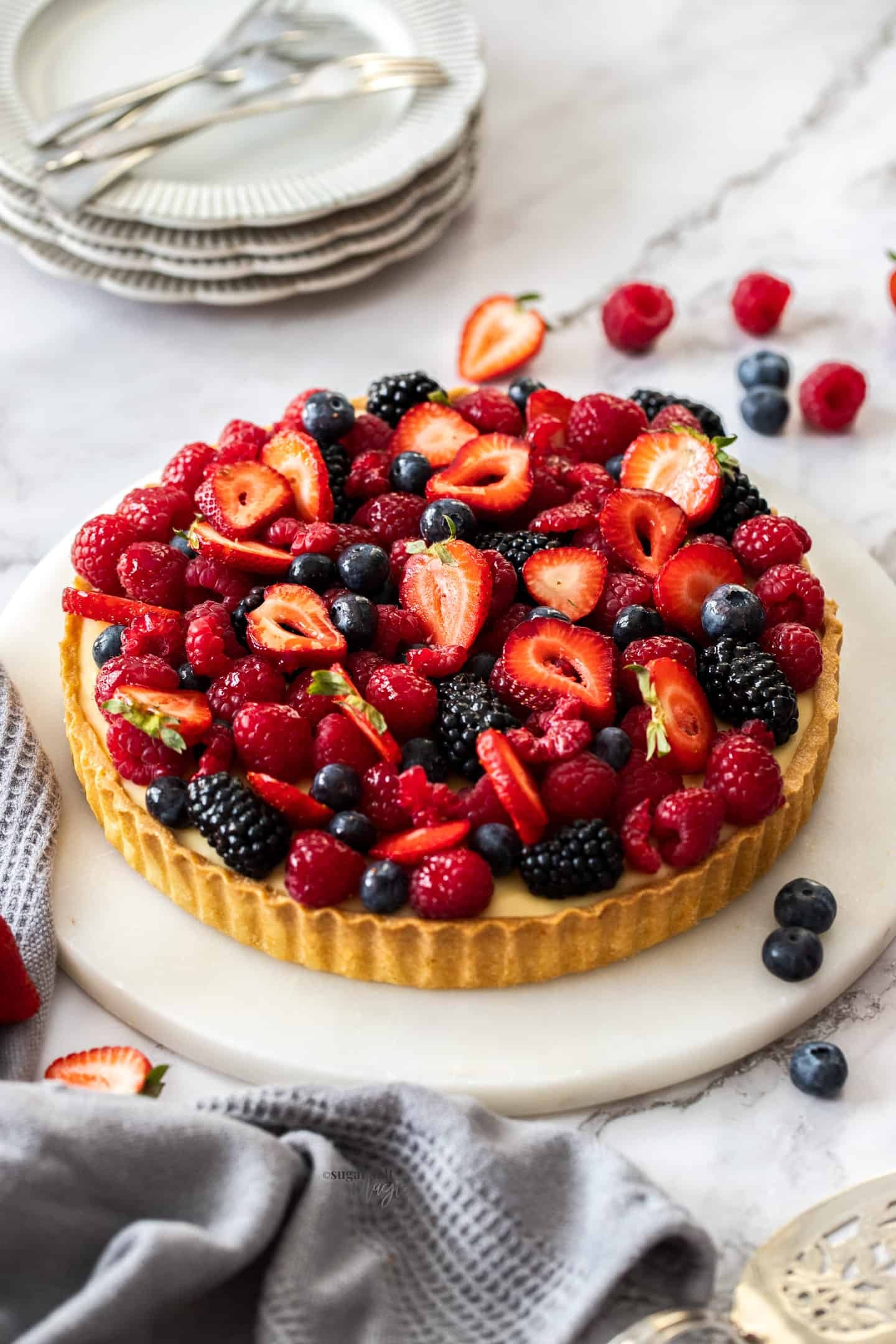 Fruit custard tart, Sugar Salt Magic creation, Creamy and fruity, Luscious dessert, 1440x2160 HD Phone
