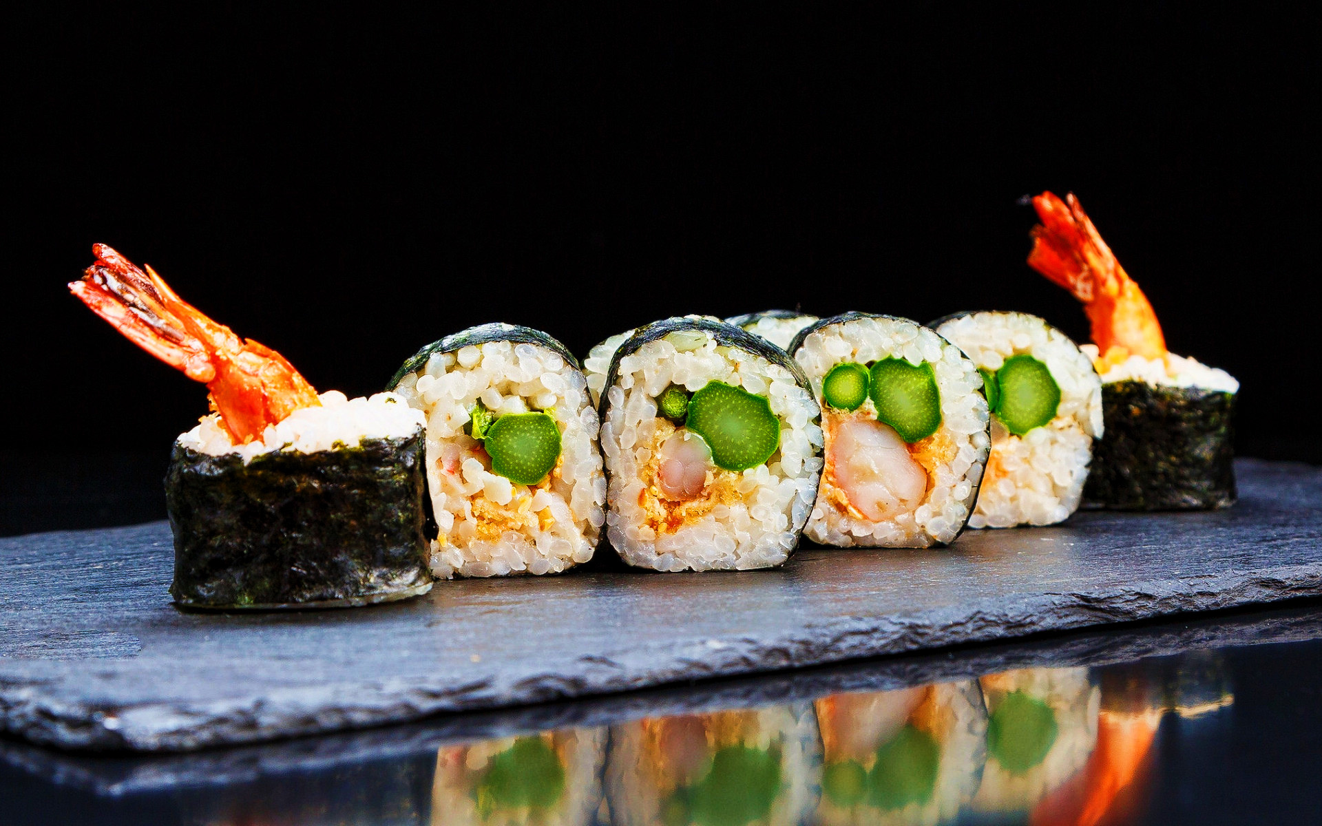 Asian food wallpaper, Sushi indulgence, Exotic flavors, Desktop background, 1920x1200 HD Desktop