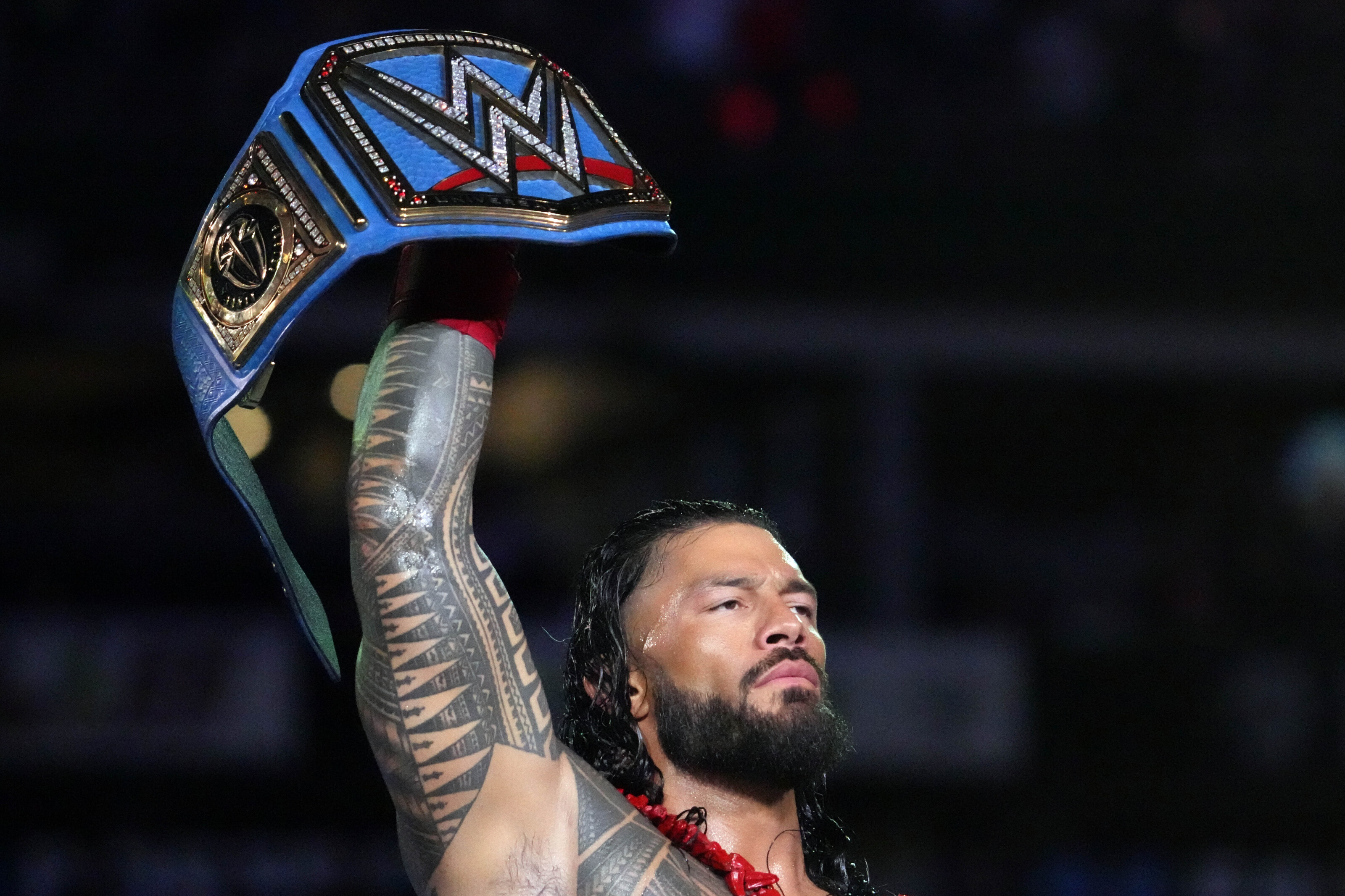 Roman Reigns, WWE Universal Championship, Samoan tribal tattoo, HD Desktop wallpaper