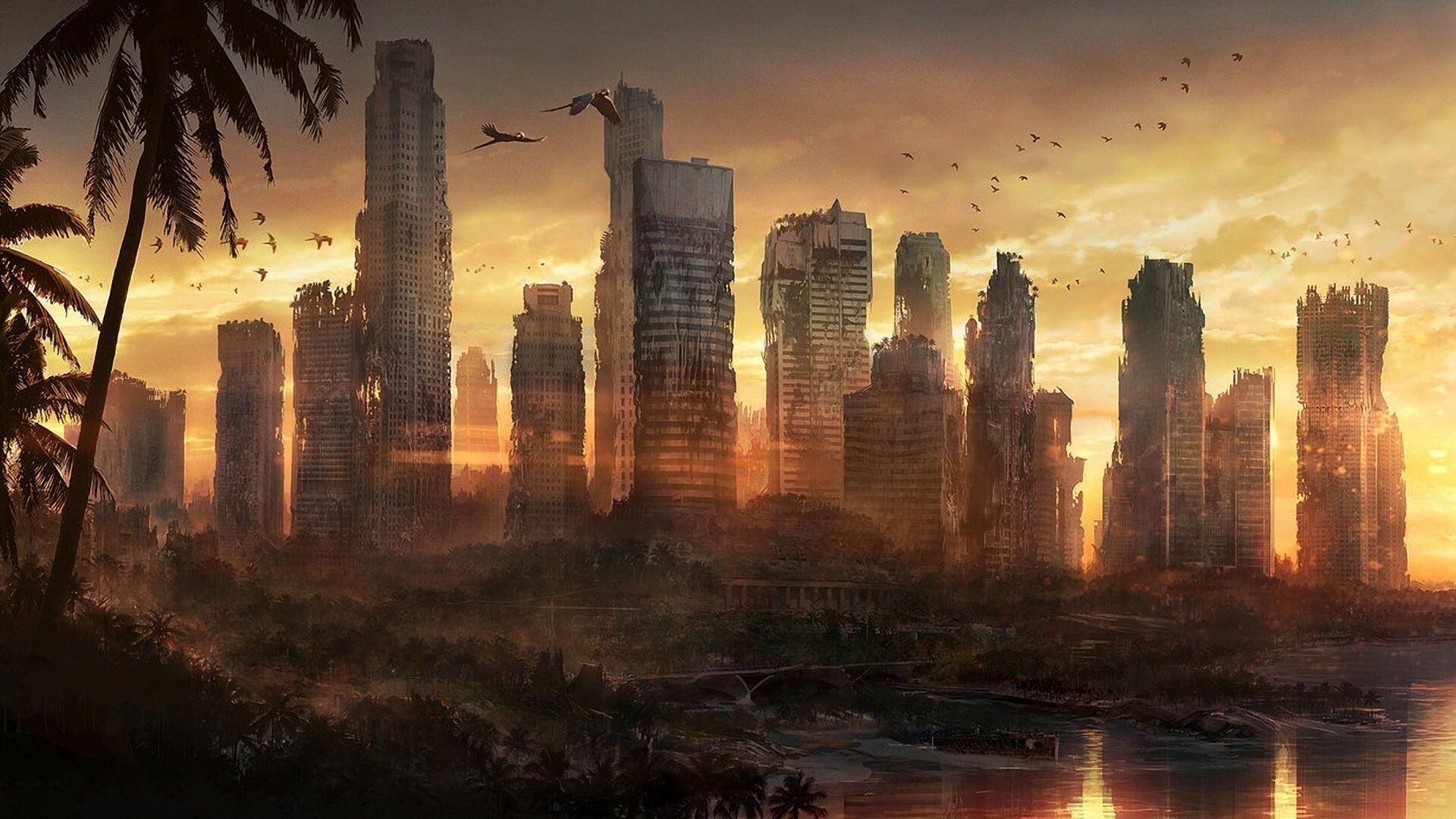 Apocalyptic, Dystopian imagery, Dark future, Ashes of dystopia, 1920x1080 Full HD Desktop