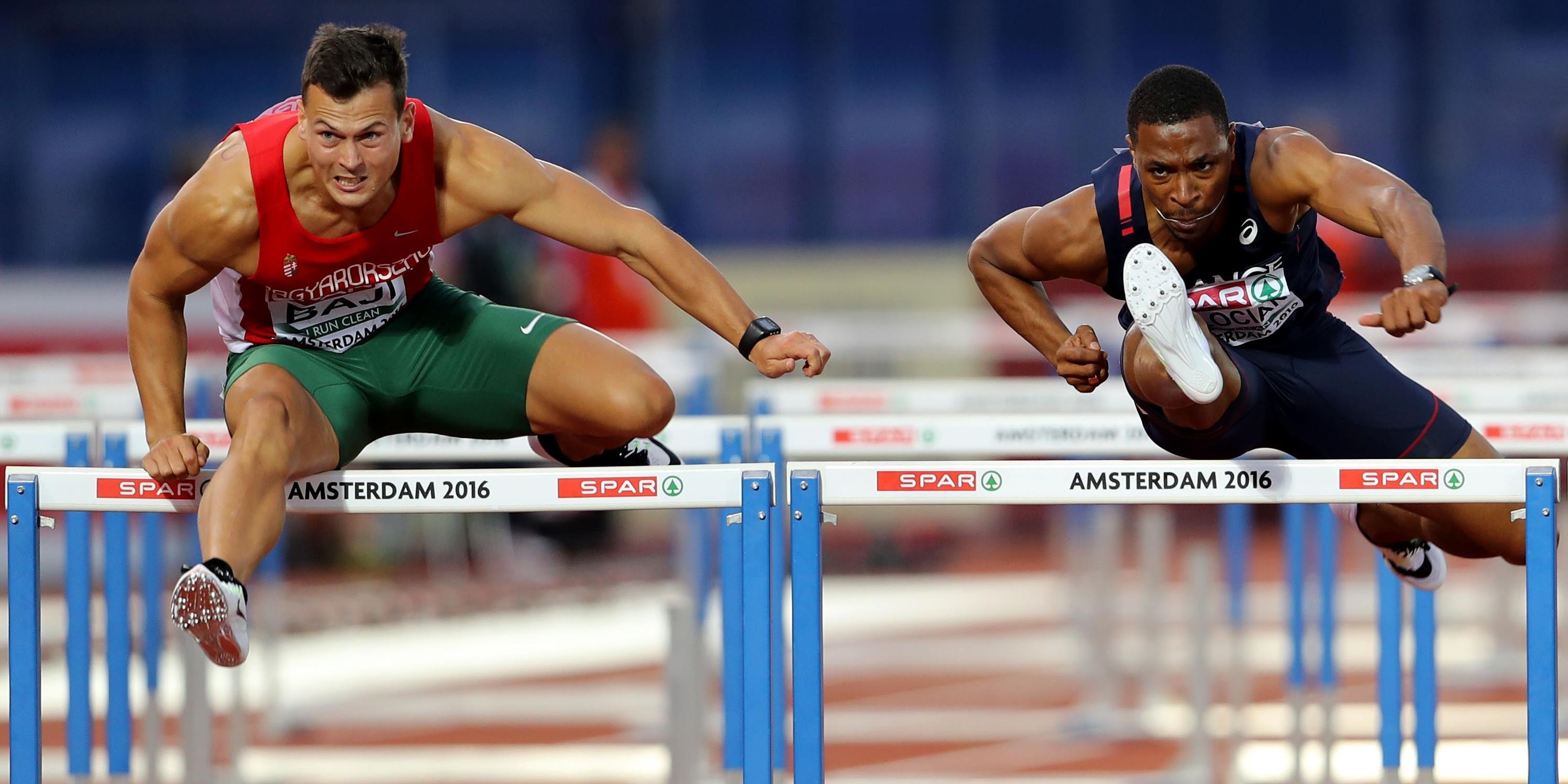 Balazs Baji, IAAF event, Hungarian sprinter, Poland, 3000x1500 Dual Screen Desktop