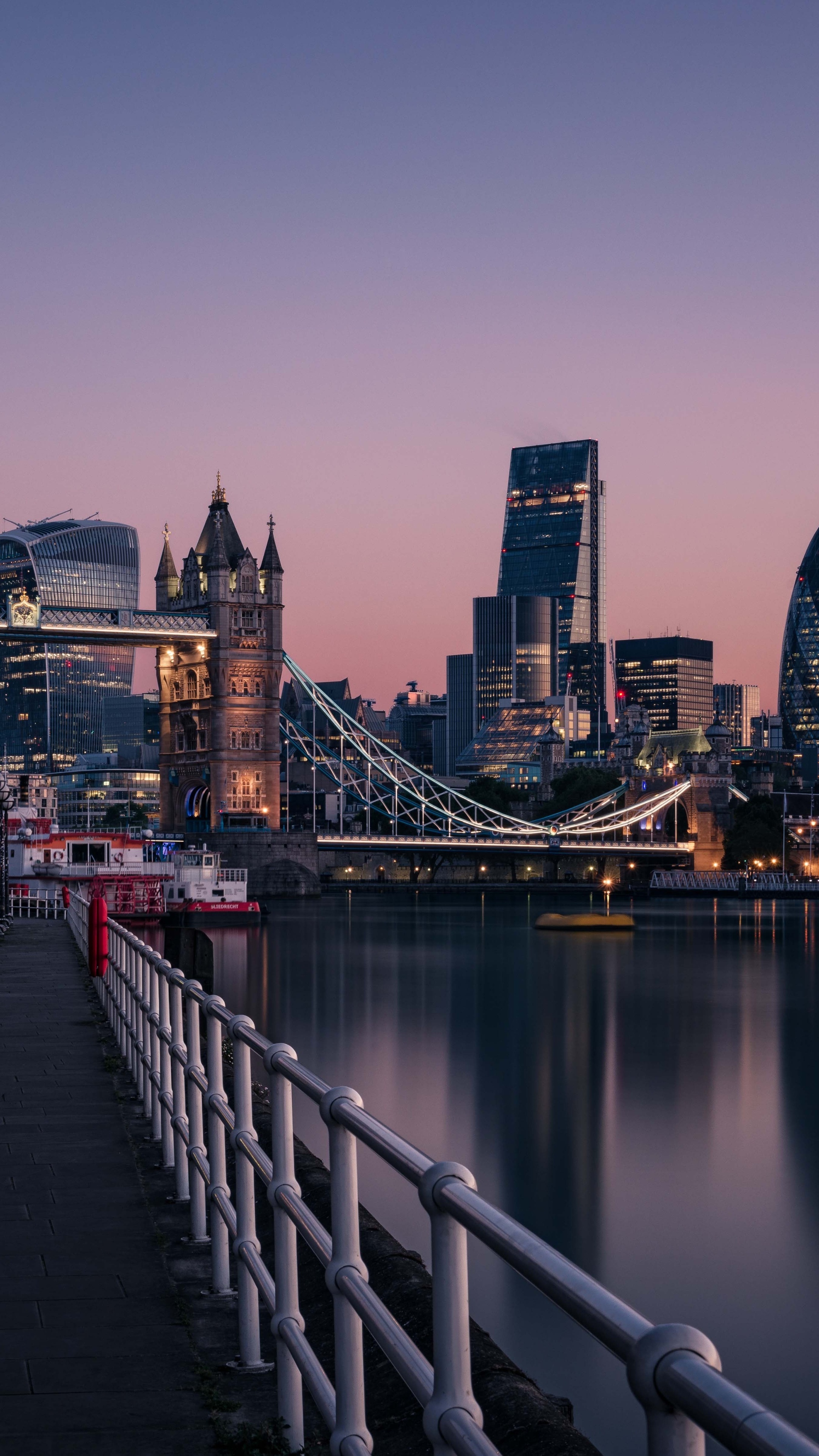 London England, Tower Bridge, Thames river, Urban, 2160x3840 4K Phone