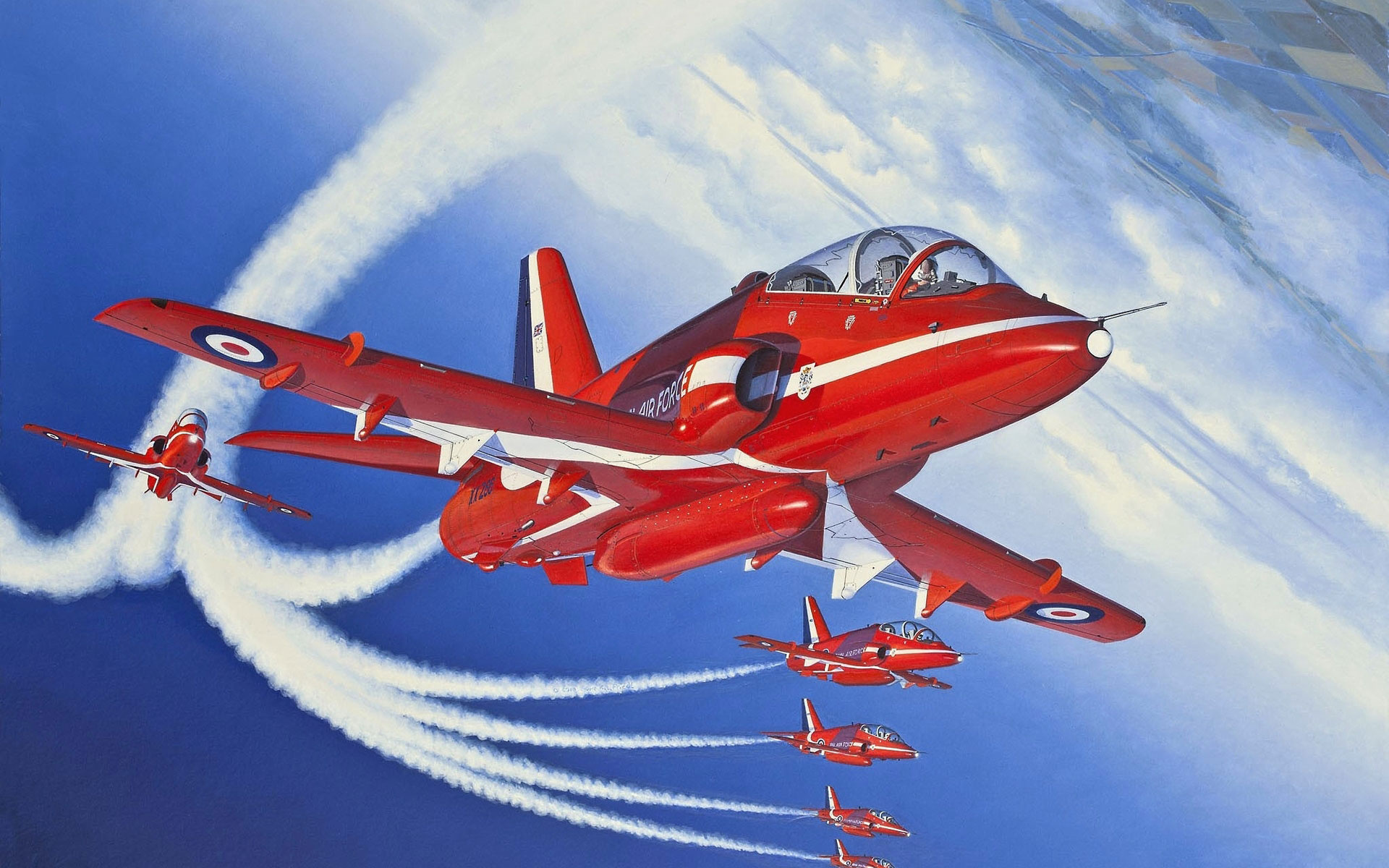 Aerobatics, Red Arrows, HD clip art, 1920x1200 HD Desktop