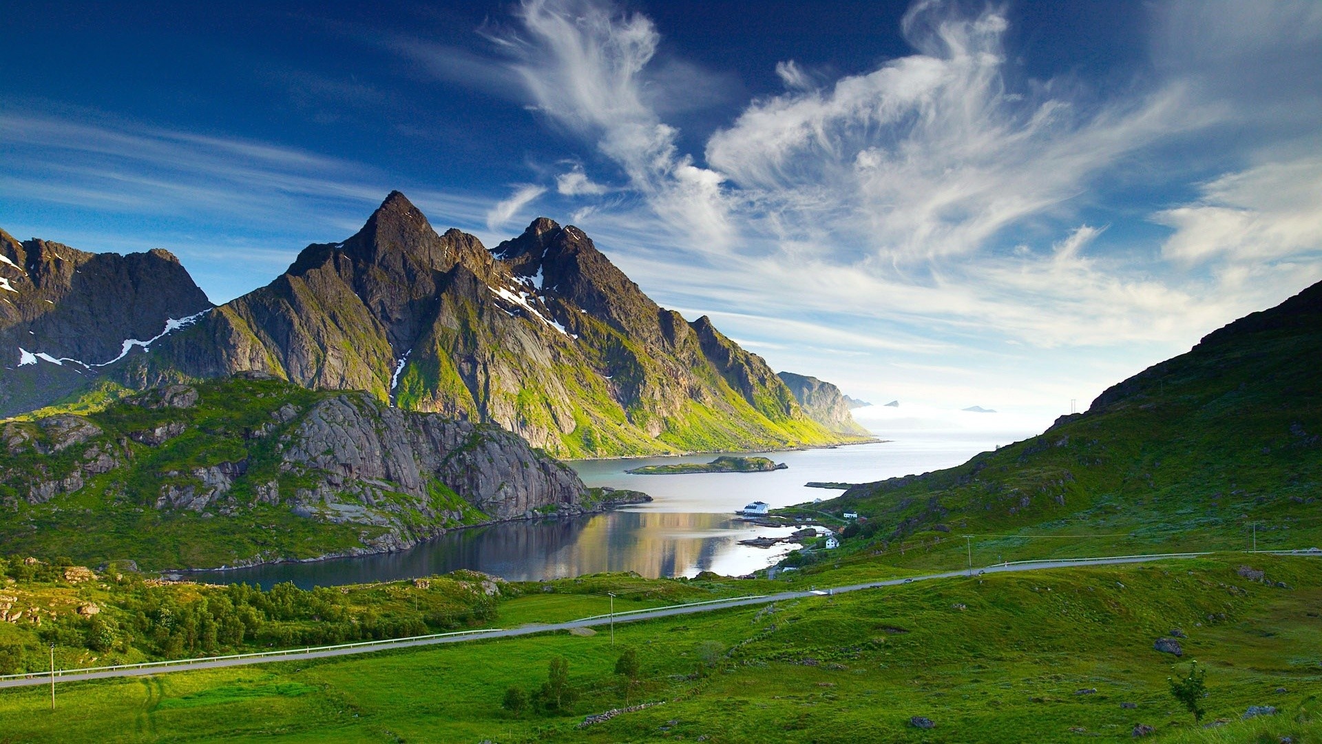 Norwegian Fjords, Stunning wallpaper, Pristine nature, Captivating landscapes, 1920x1080 Full HD Desktop