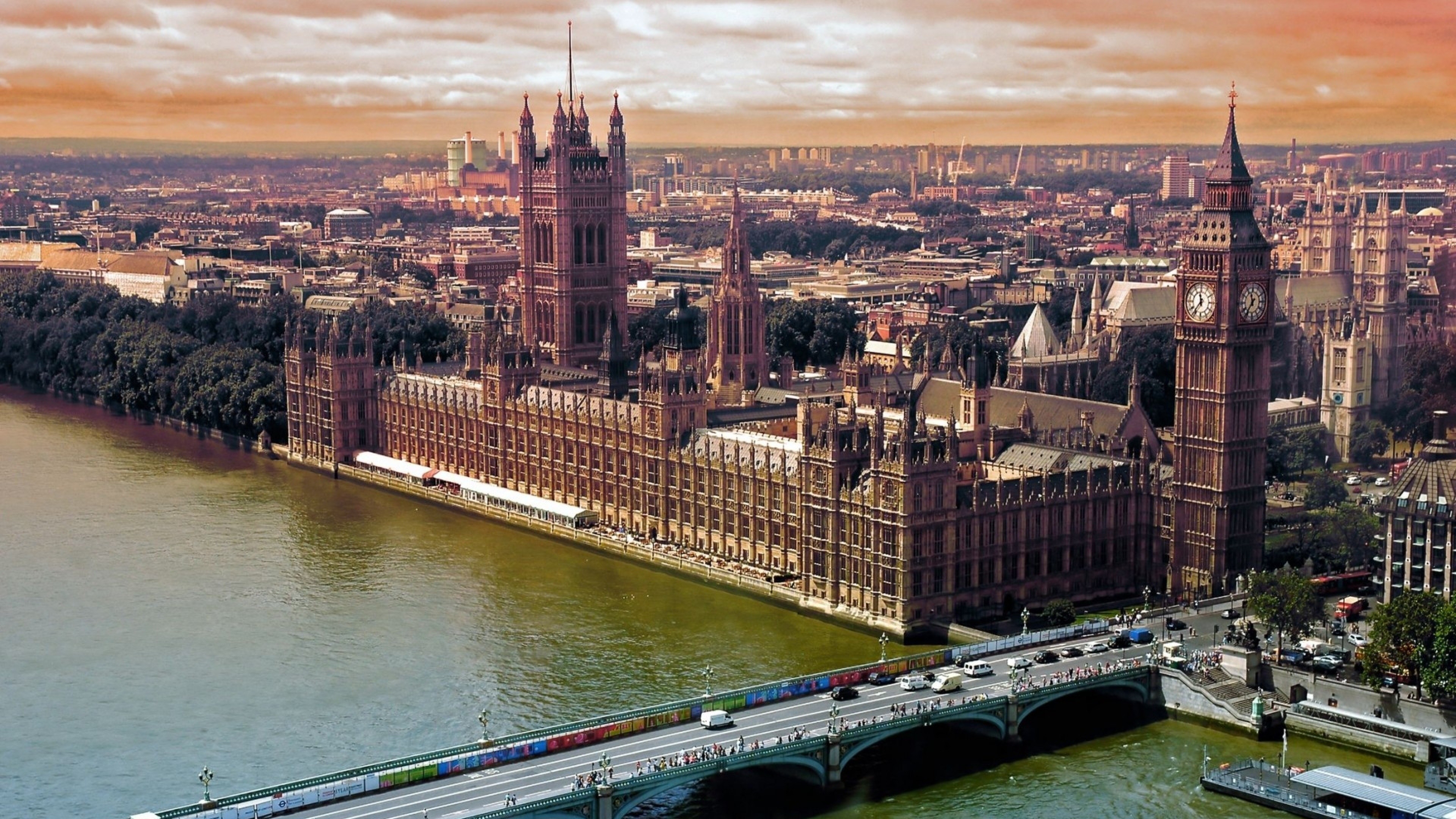 River Thames, London bridge, 3840x2160 4K Desktop