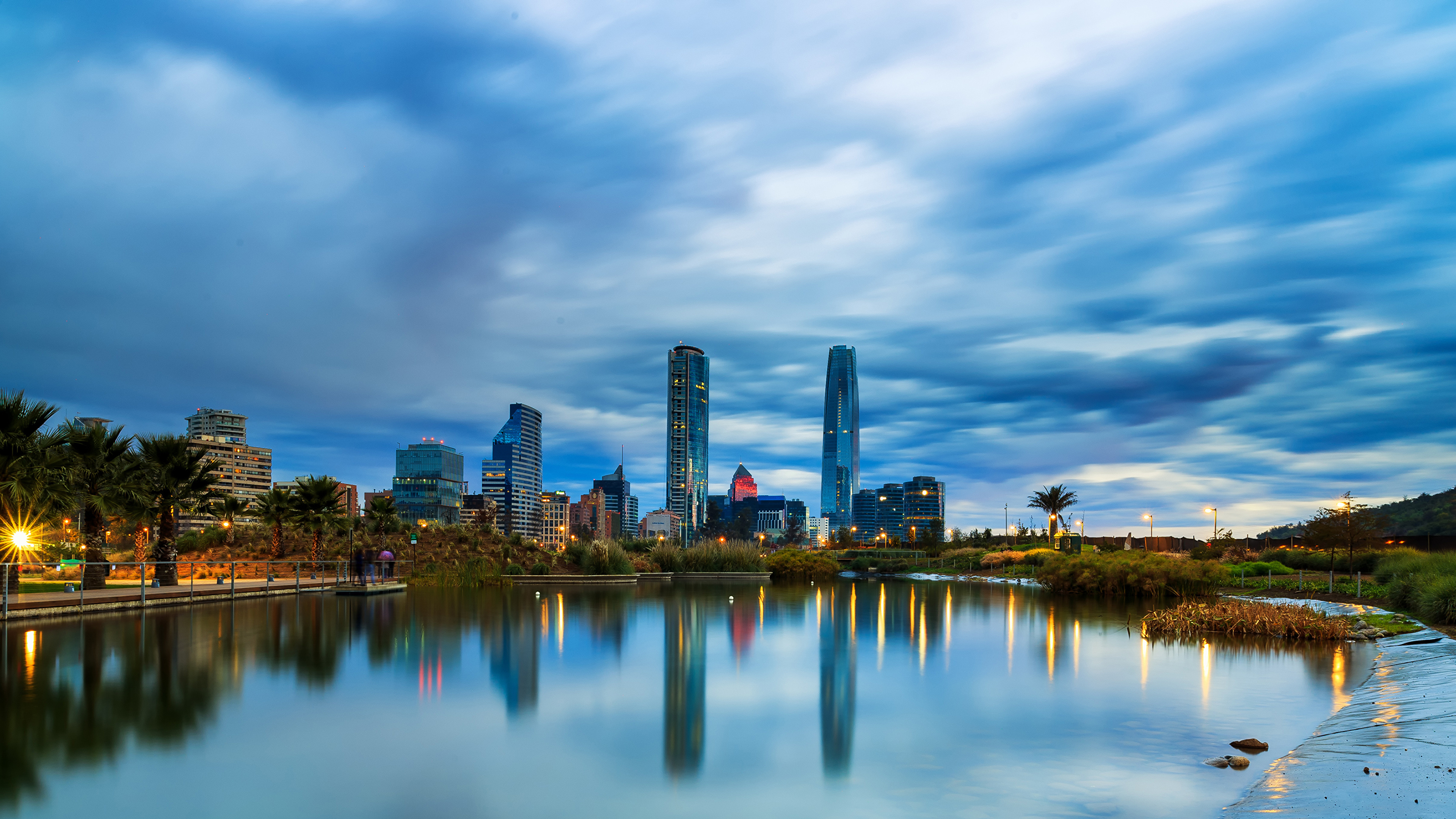 Images, Santiago Chile, Sky, Rivers, 3840x2160 4K Desktop
