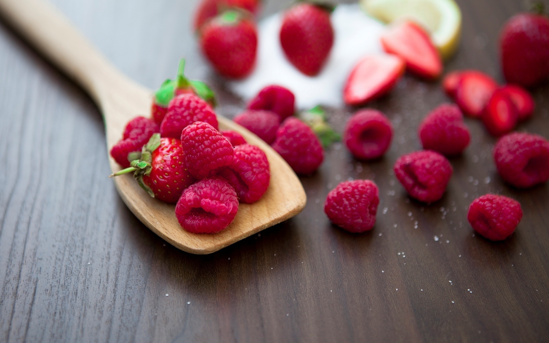 Freshly picked fruits, Berry medley, Irresistible temptation, Spoonful of delight, 1920x1200 HD Desktop