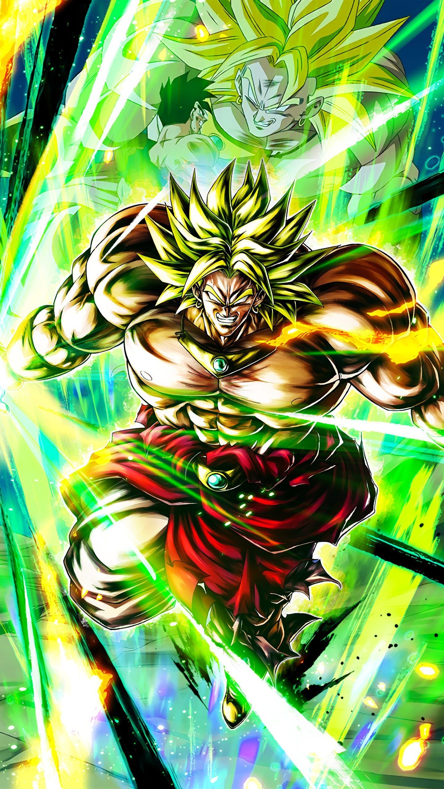 Legendary Super Saiyan Broly, Son Gohan, green ki aura, HD Phone wallpaper