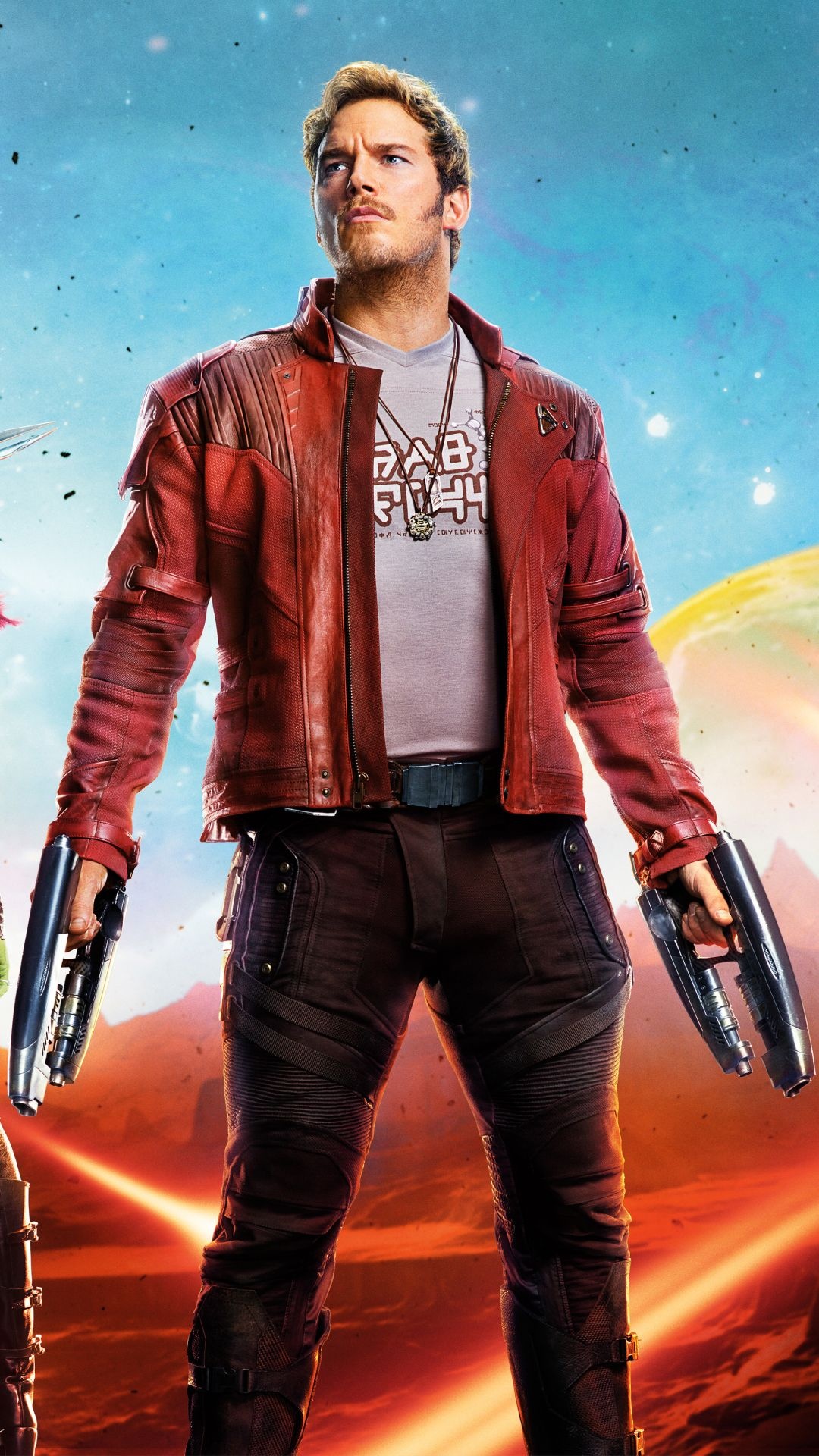 Chris Pratt, Movie star, Guardians of the Galaxy Vol. 2, Star-Lord, 1080x1920 Full HD Phone