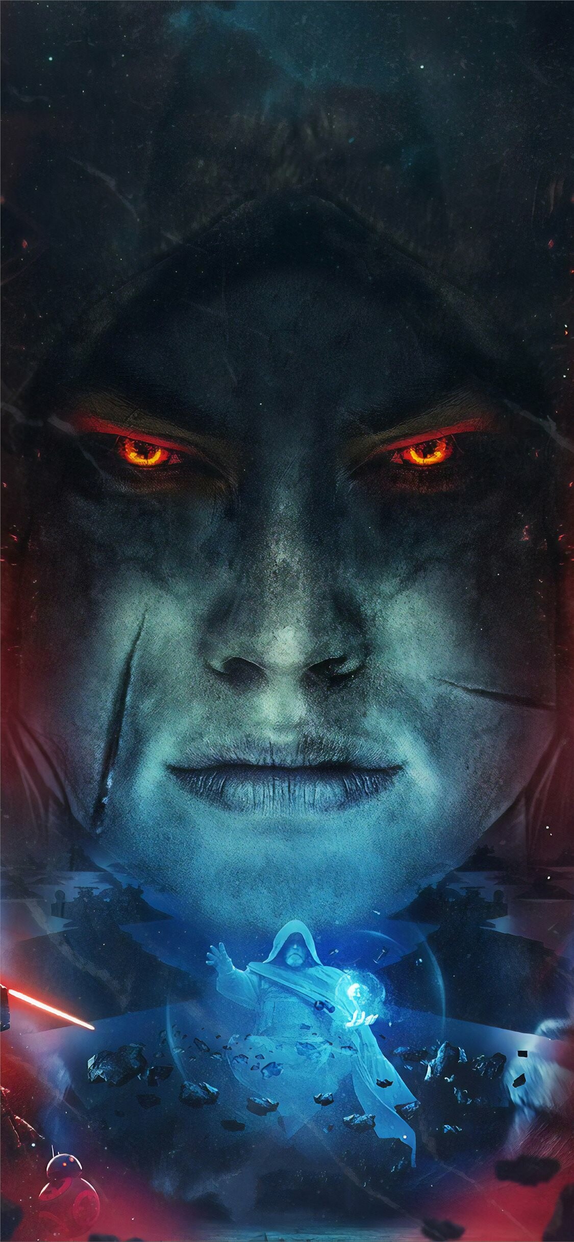 Star Wars movies, 4K wallpapers, Sci-fi fantasy, Intergalactic adventure, 1130x2440 HD Phone