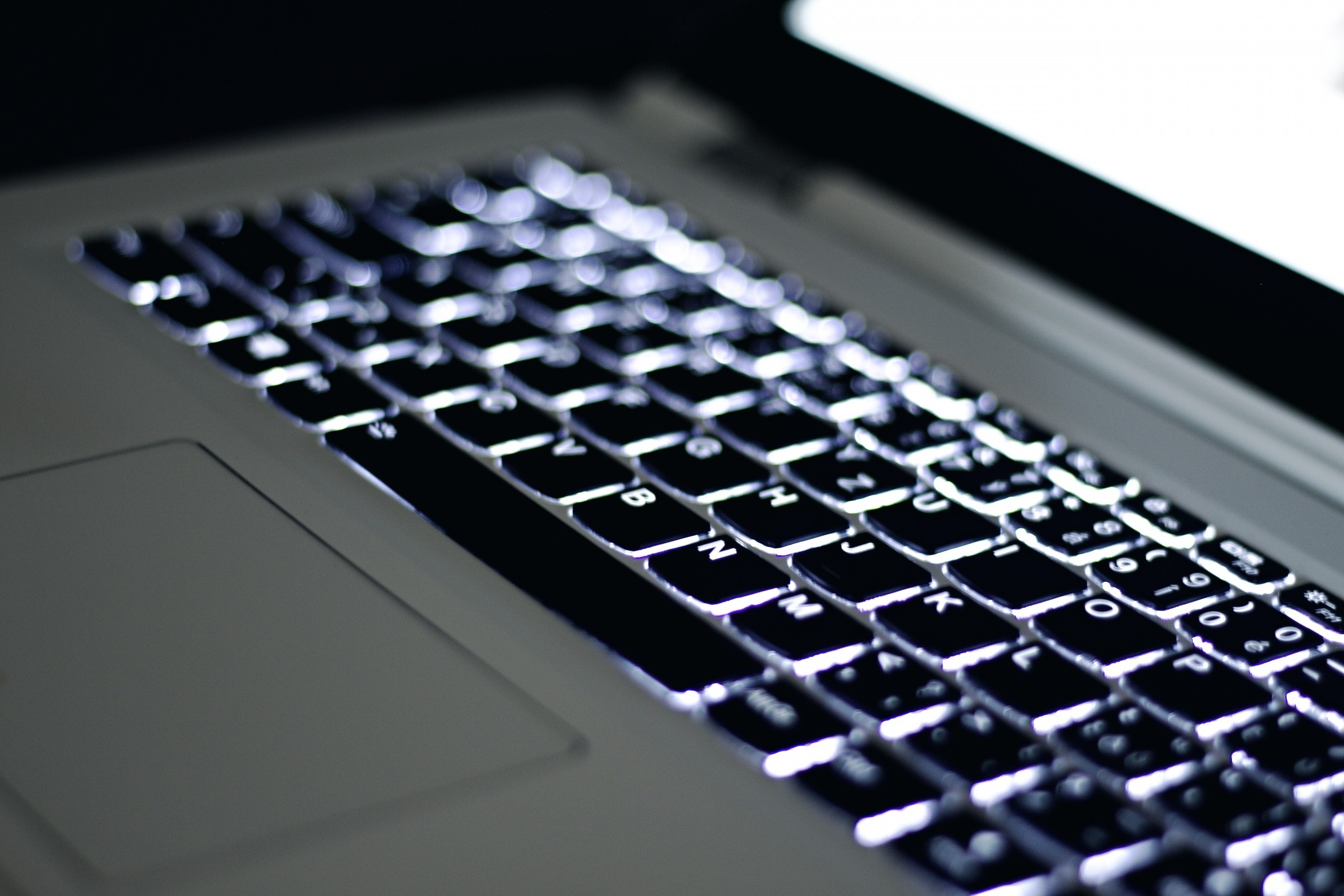 Keyboard laptop letters, Modern office technology, Light portable screen, Simplistic elegance, 2160x1440 HD Desktop