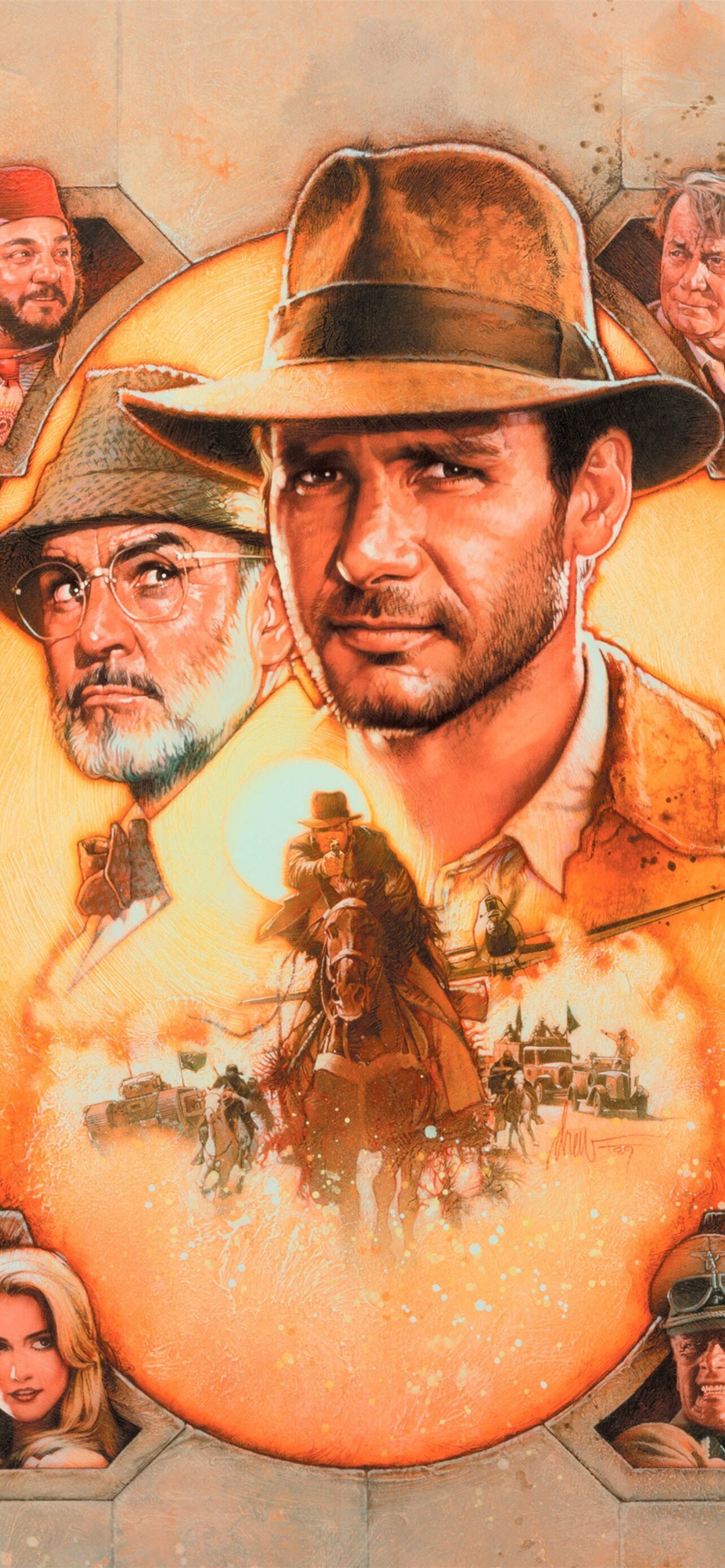 The Last Crusade, Indiana Jones Wallpaper, 1290x2780 HD Phone