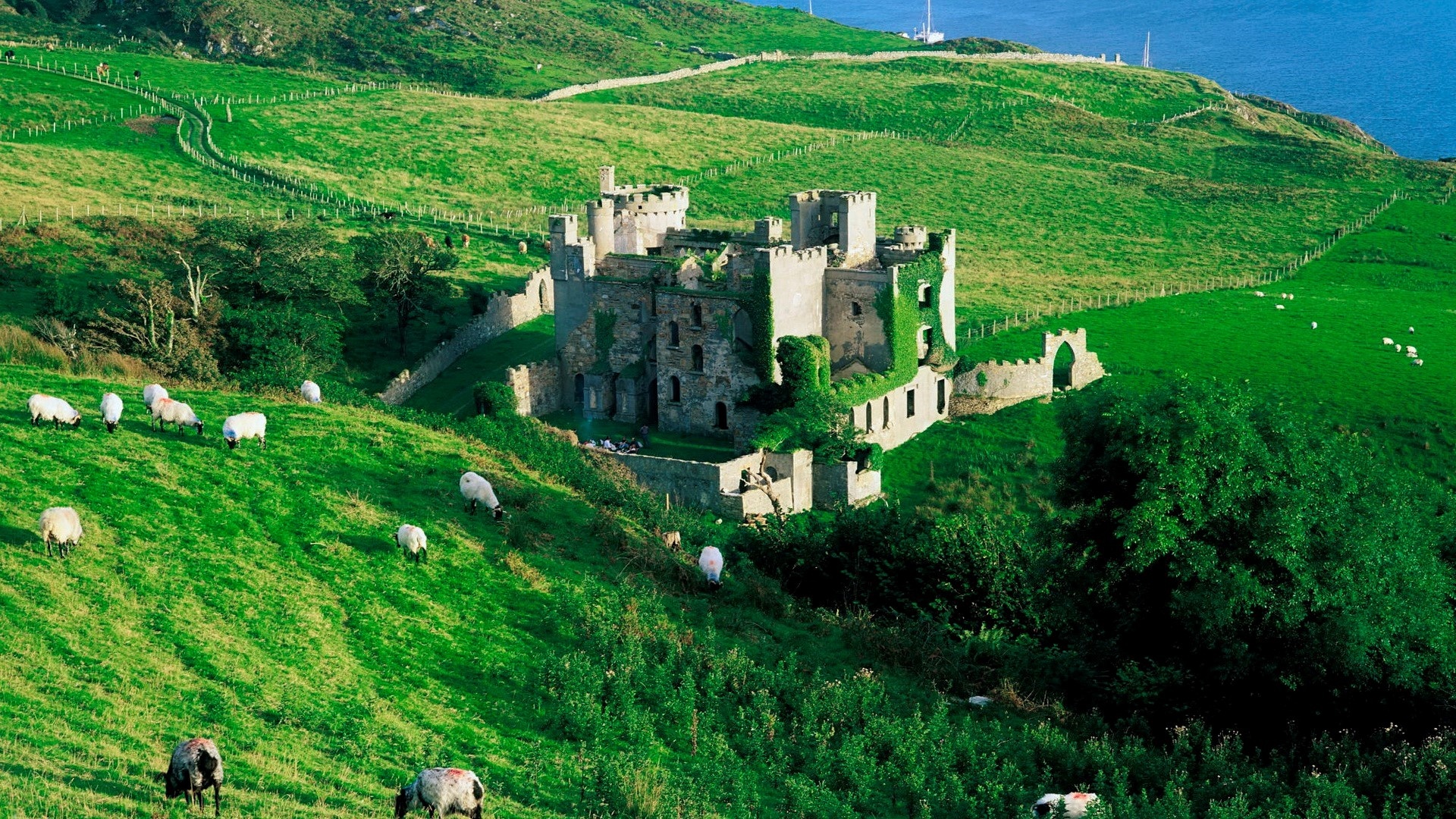 Clifden Castle, Ireland Wallpaper, 1920x1080 Full HD Desktop