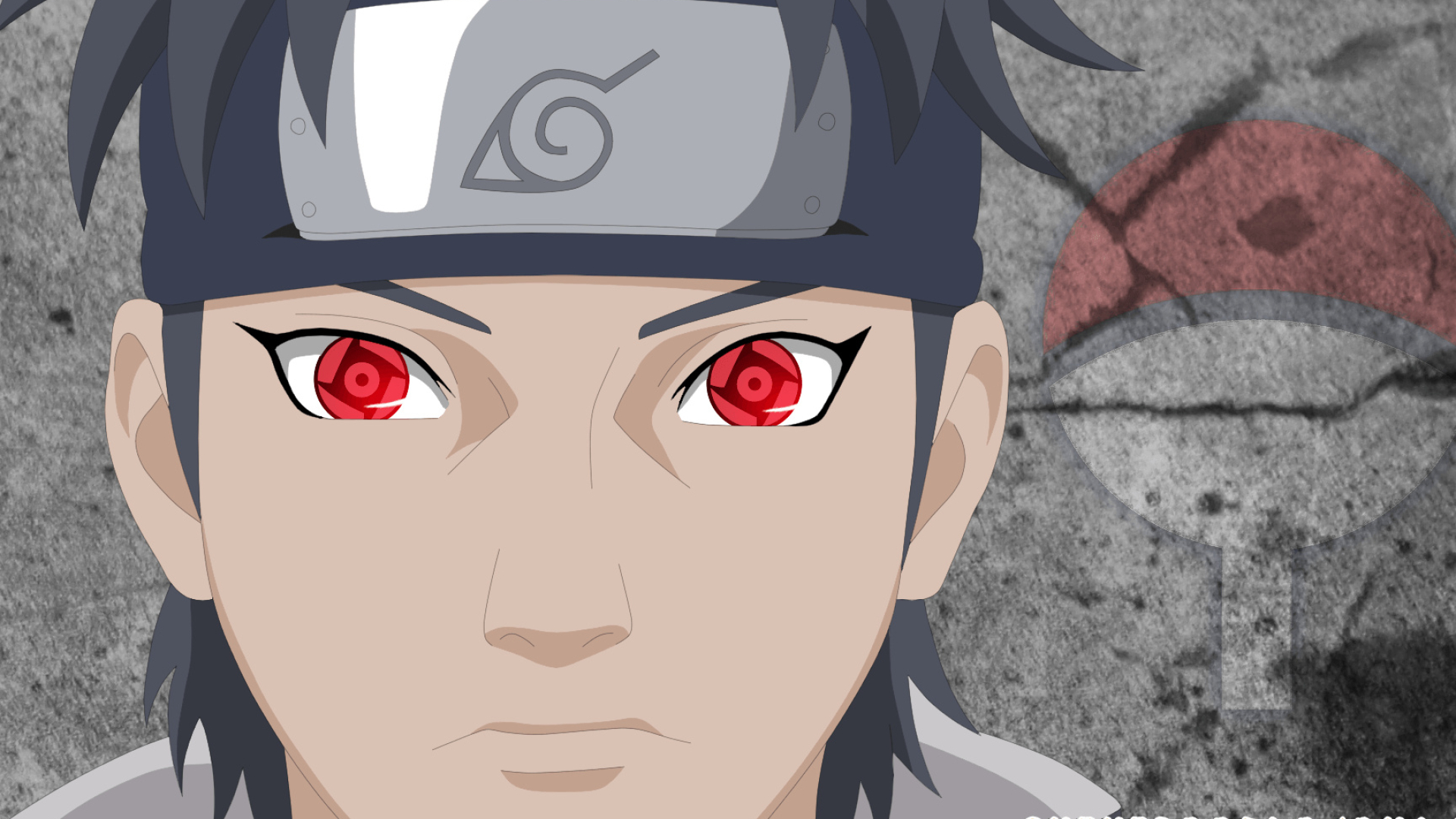 Shisui Uchiha, Shisui Mangekyo Sharingan, Uchiha clan crest, Full HD Desktop wallpaper