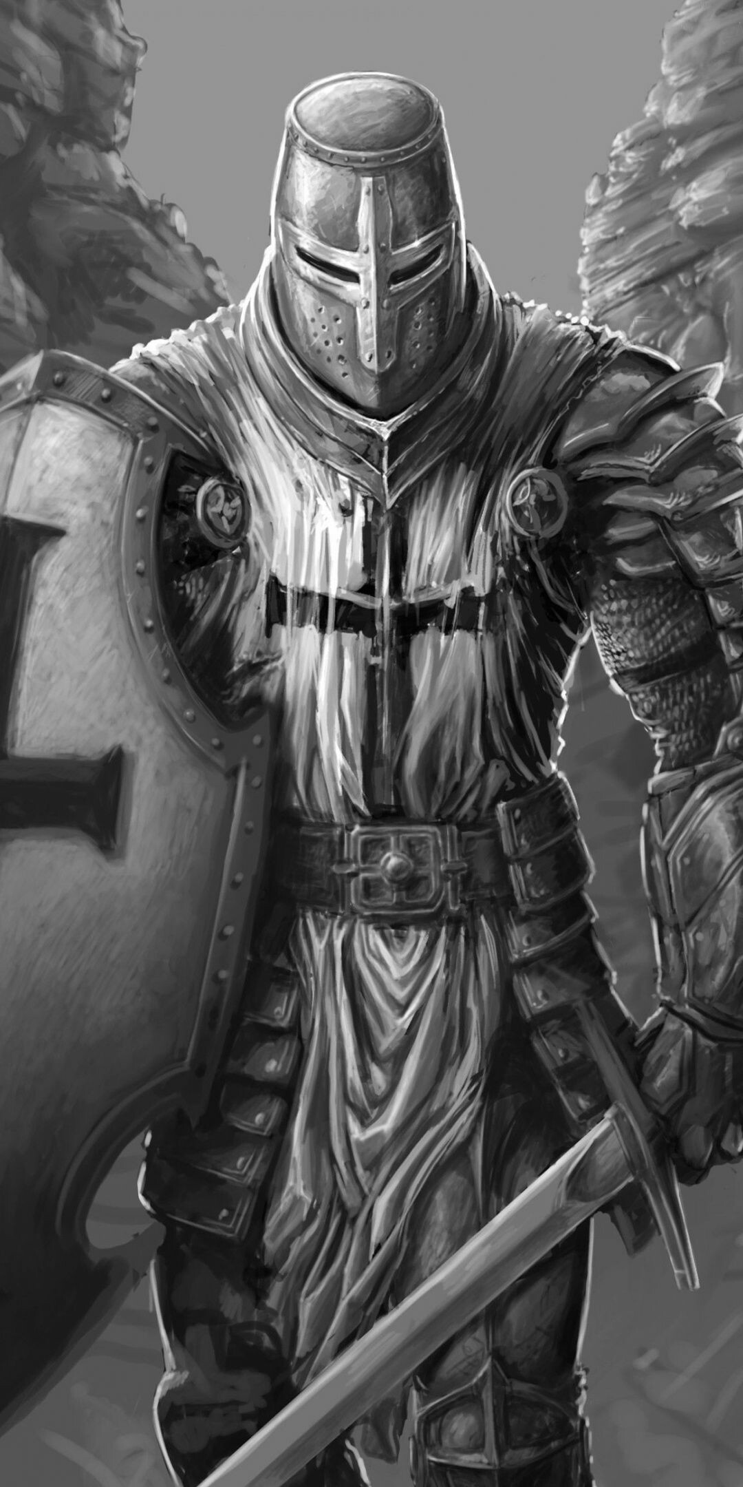 Knight armor wallpapers, Bold and sturdy, Medieval aesthetics, Powerful imagery, 1080x2160 HD Phone