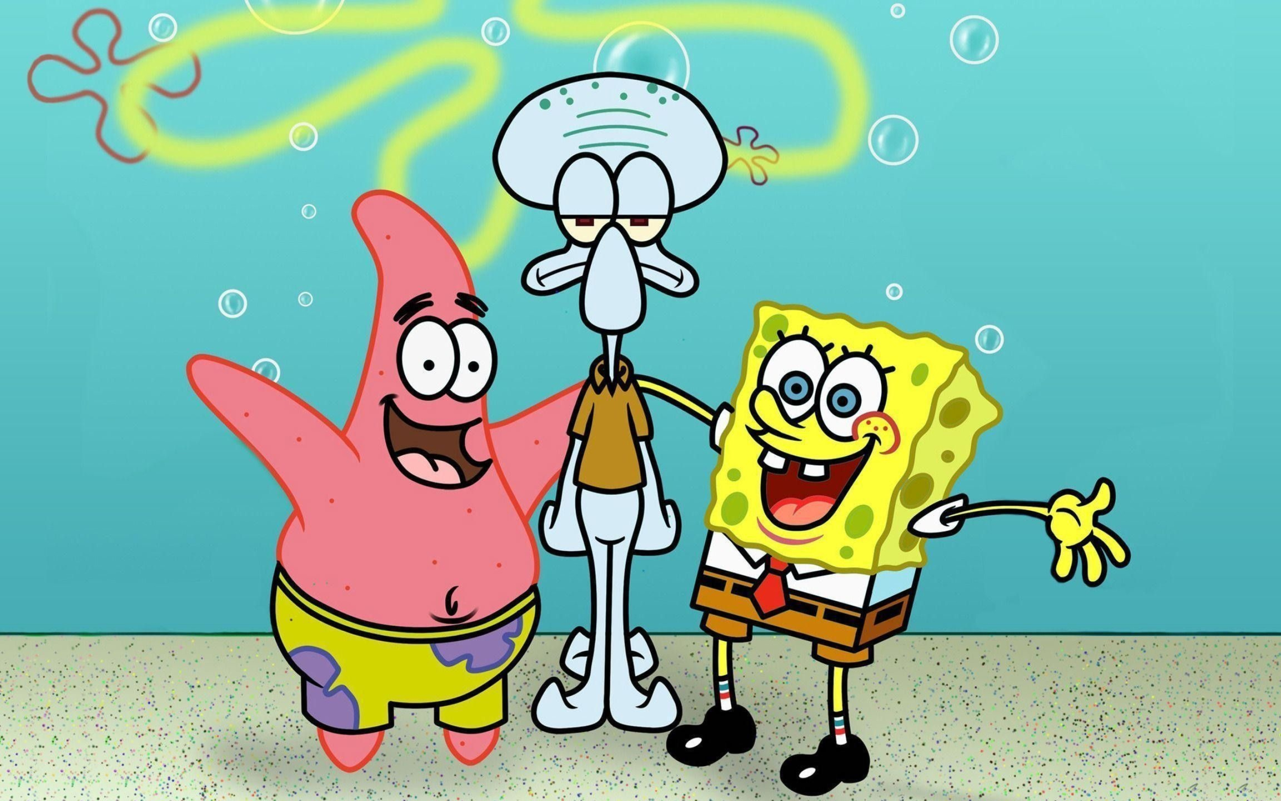 Squidward and SpongeBob, Patrick Star (SpongeBob SquarePants) Wallpaper, 2560x1600 HD Desktop