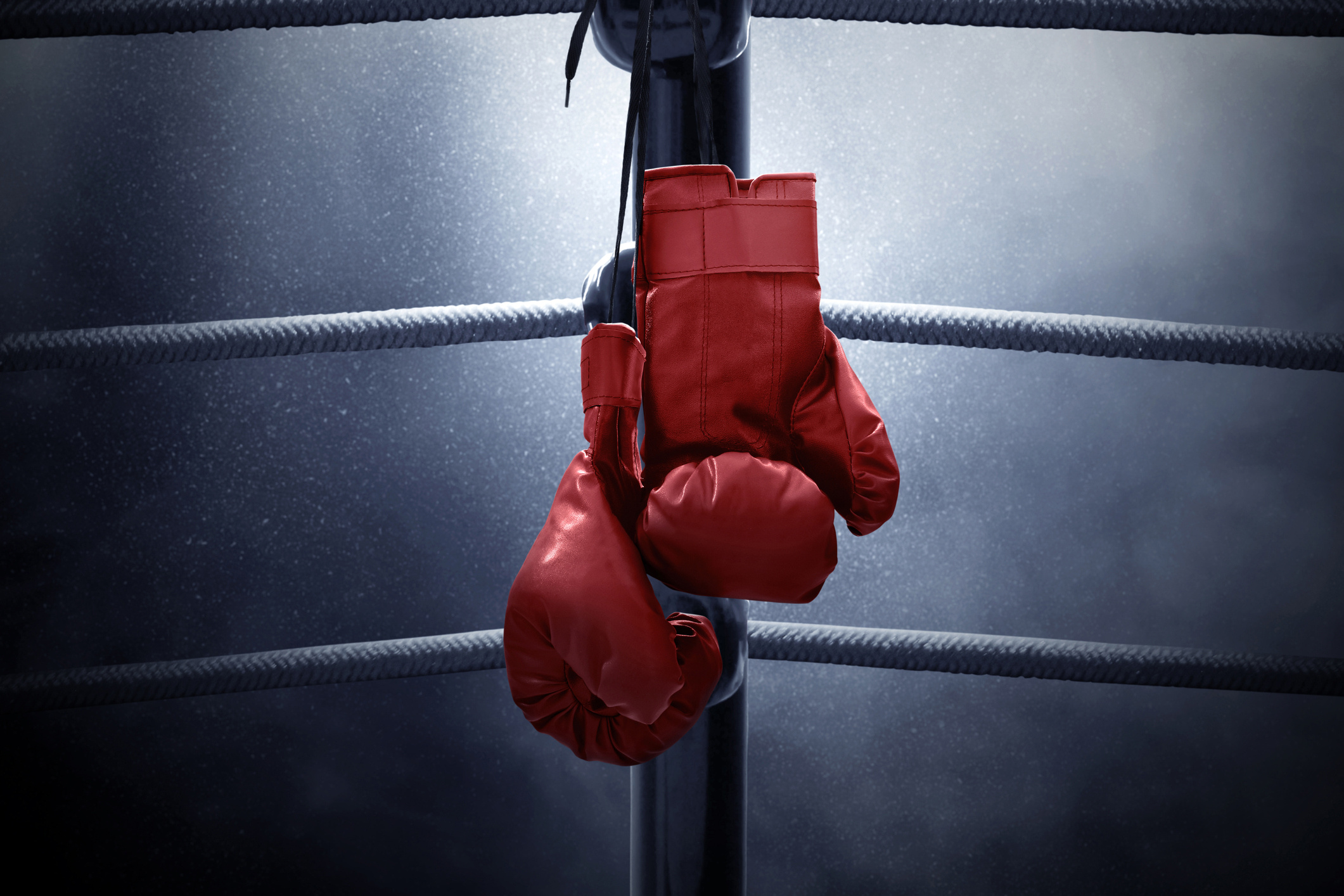 Boxing ring, Hanging Boxing Gloves Wallpaper, 2130x1420 HD Desktop